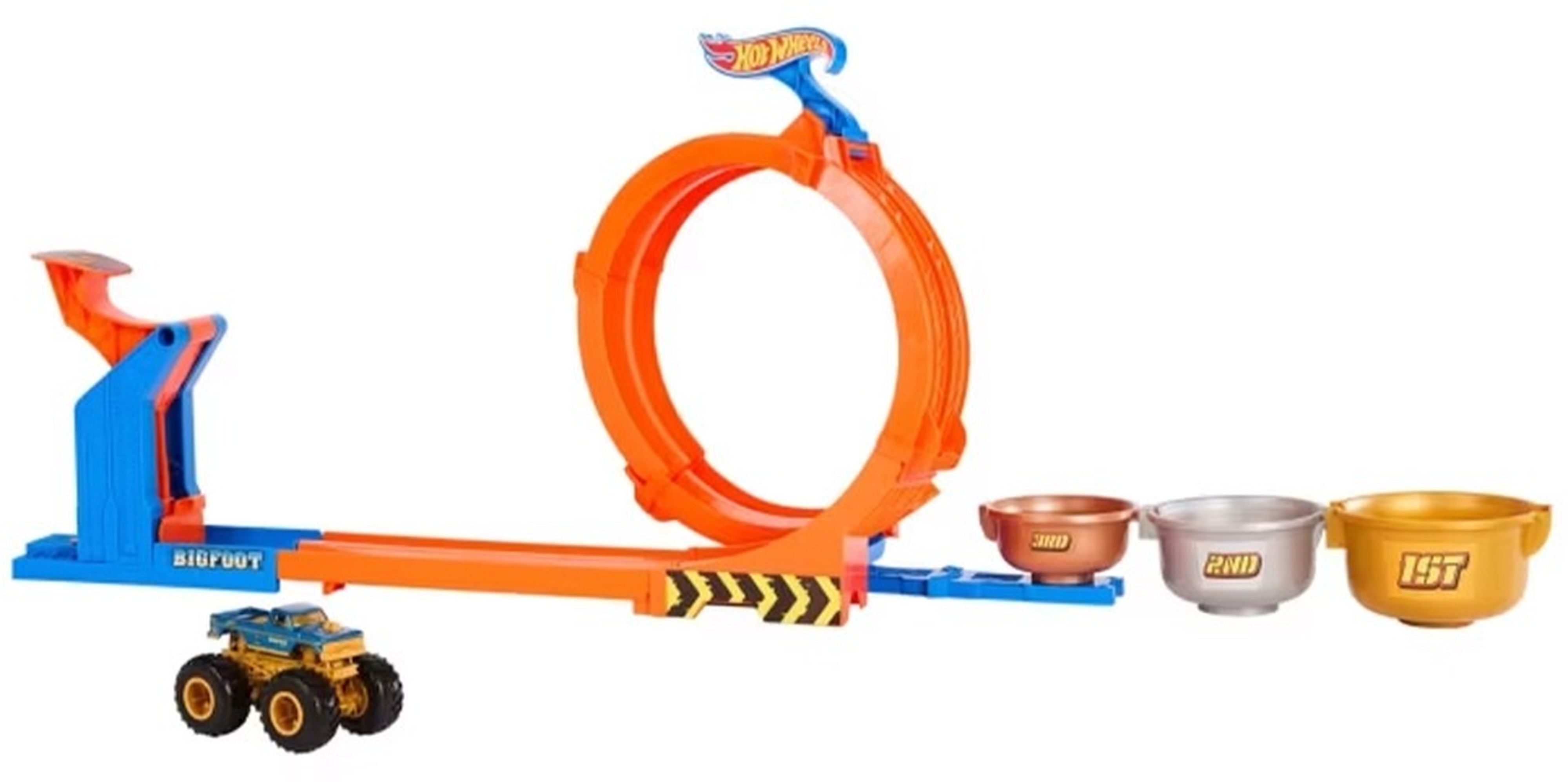 Ігровий набір Hot Wheels "Петлі та трюки" серії "Змагання за кубок" Monster Trucks (JBX64)фото2