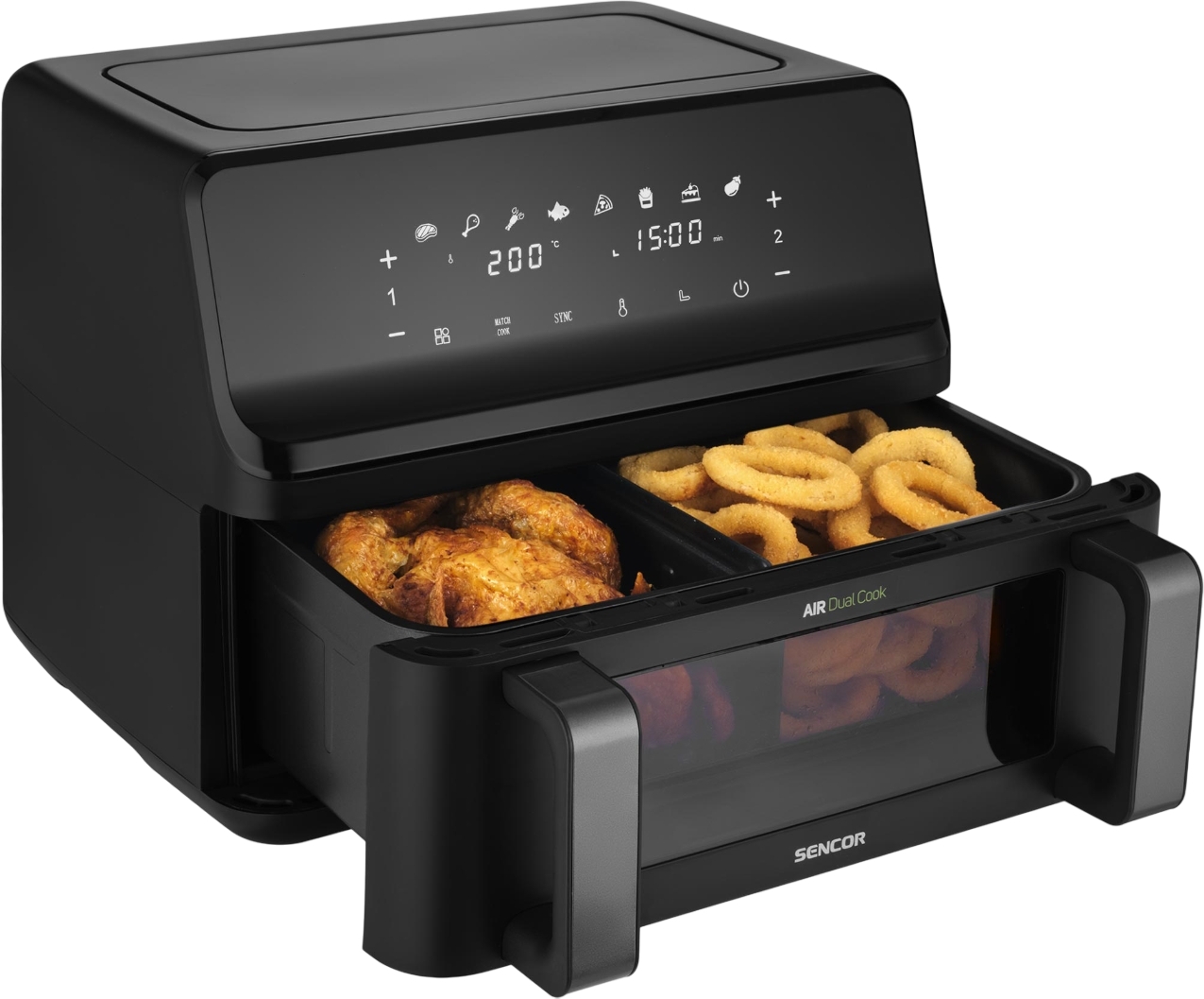 Мультипіч Sencor Dual Vita Fryer SFR9650BKфото3