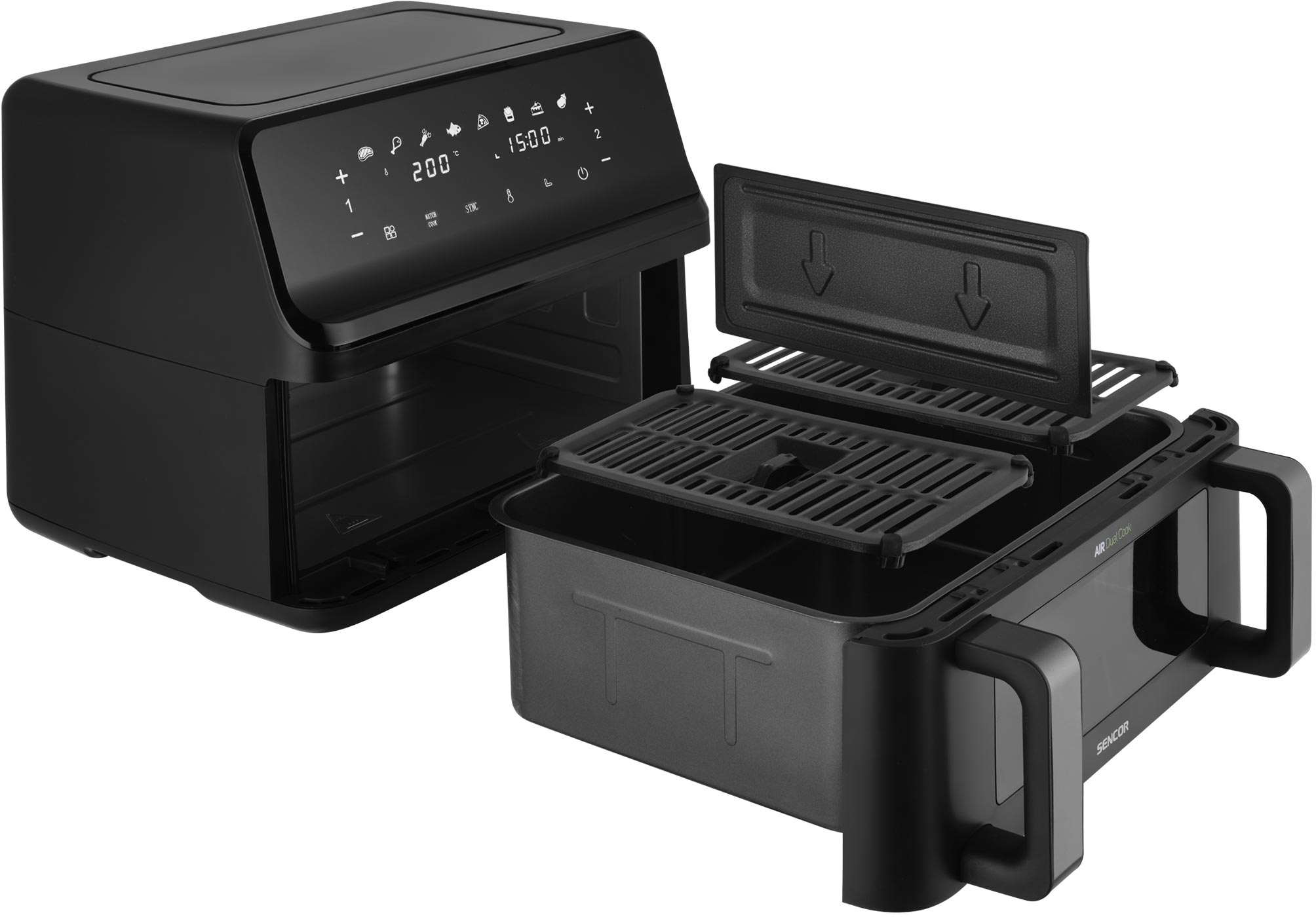 Мультипіч Sencor Dual Vita Fryer SFR9650BKфото5