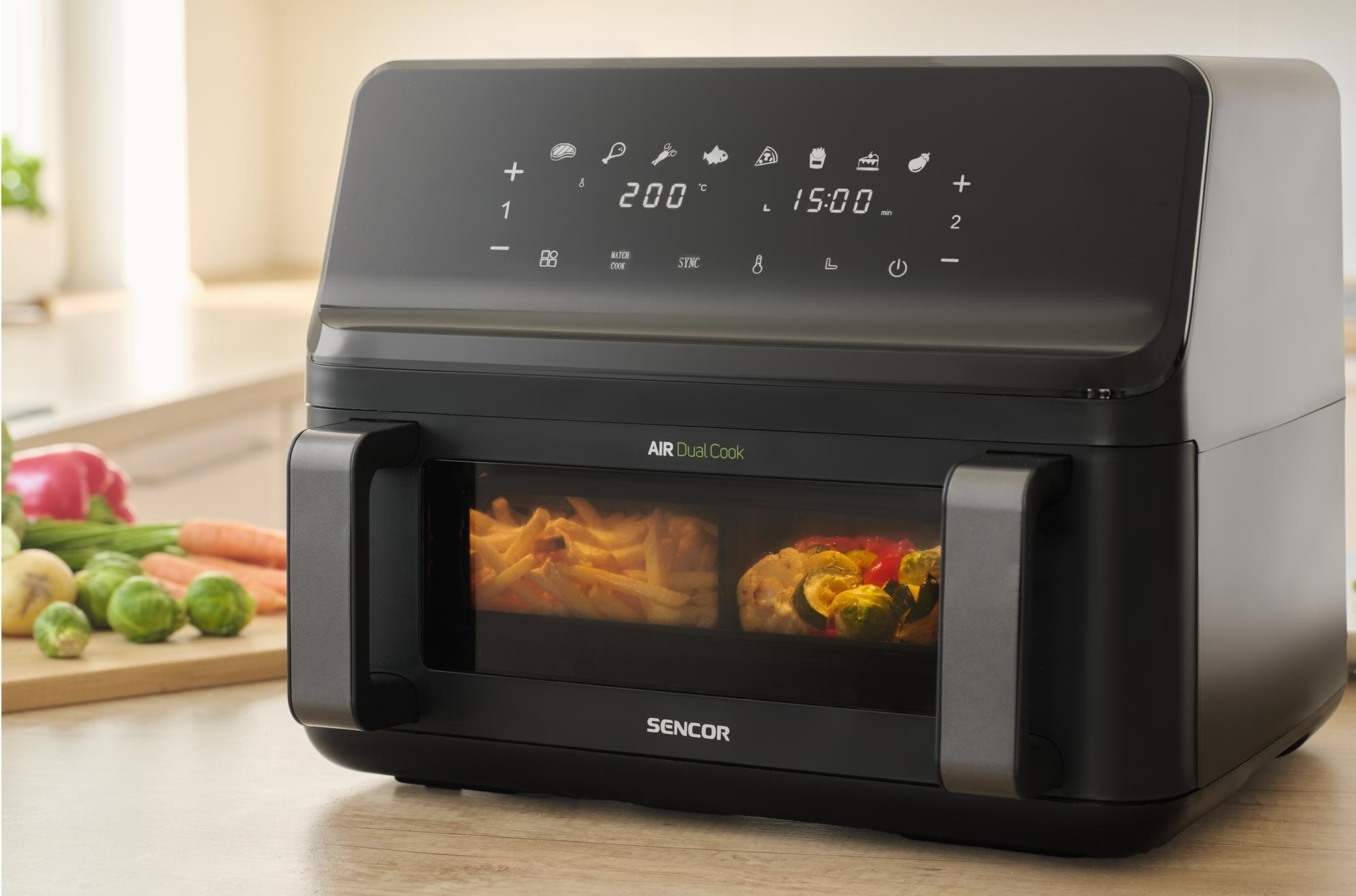 Мультипіч Sencor Dual Vita Fryer SFR9650BKфото9