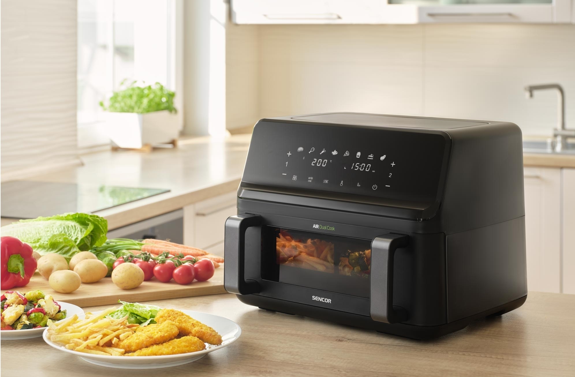 Мультипіч Sencor Dual Vita Fryer SFR9650BKфото12