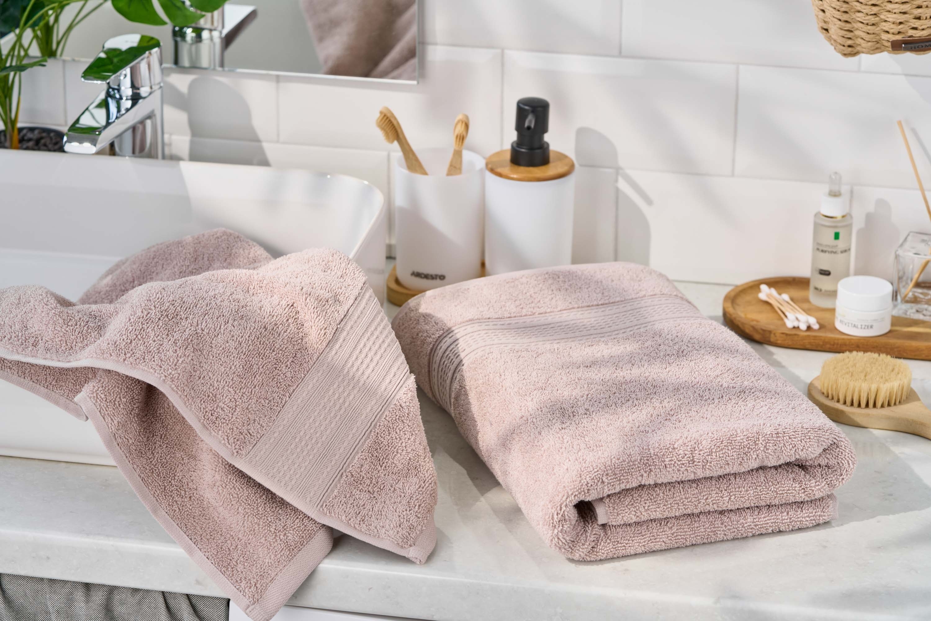 Рушник махровий ARDESTO SuperSoft 50х90см, бежевий (ART2250NSP)фото