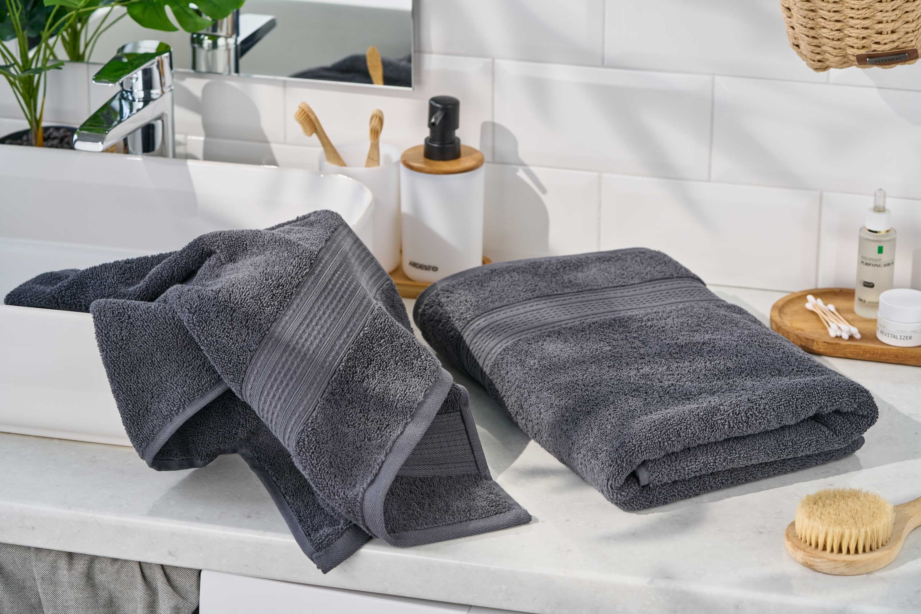 Полотенце махровое ARDESTO SuperSoft 70х140см, темный серый (ART2270MCP) фото 11