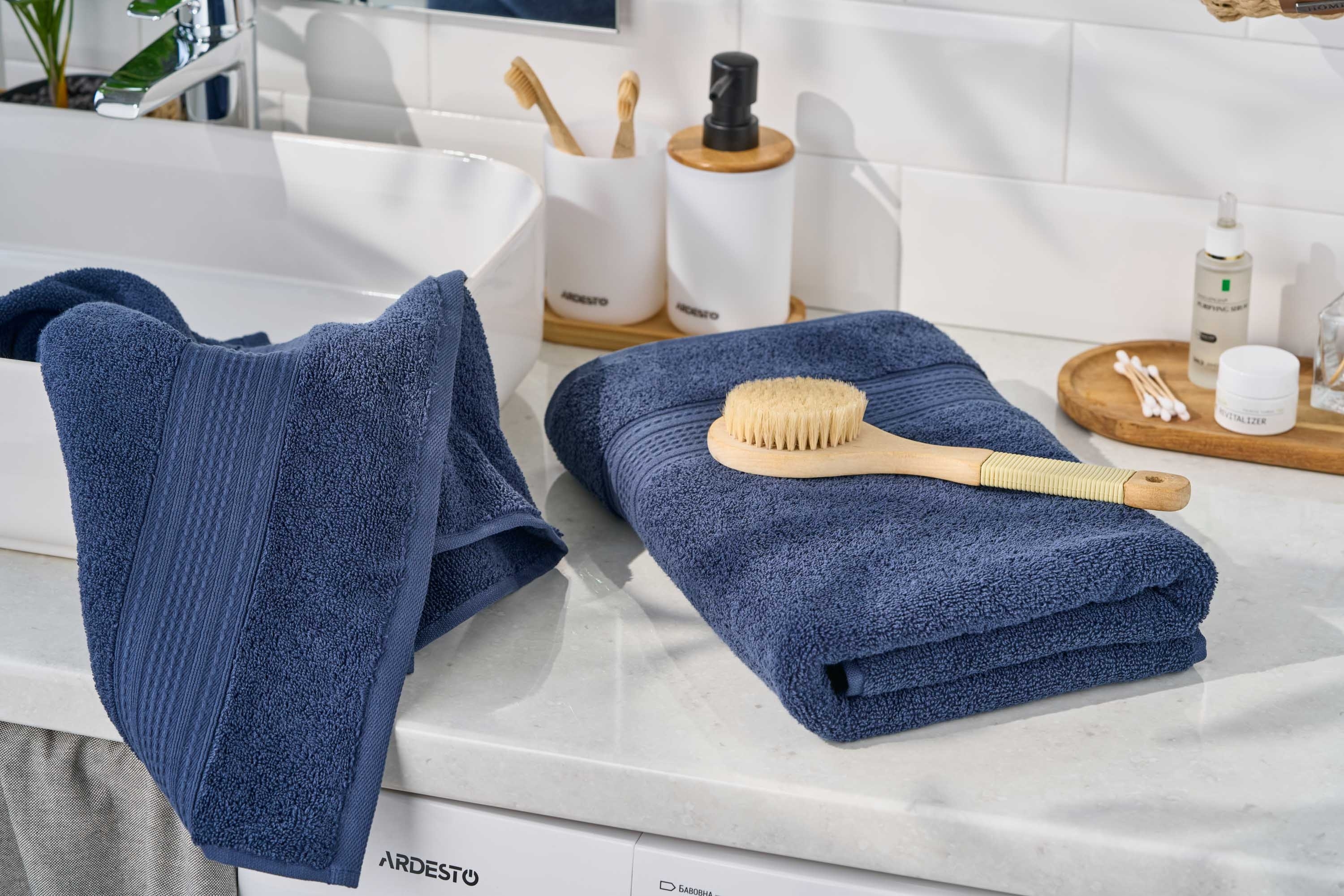 Полотенце махровое ARDESTO SuperSoft 50х90см, синий (ART2250DBP) фото 5