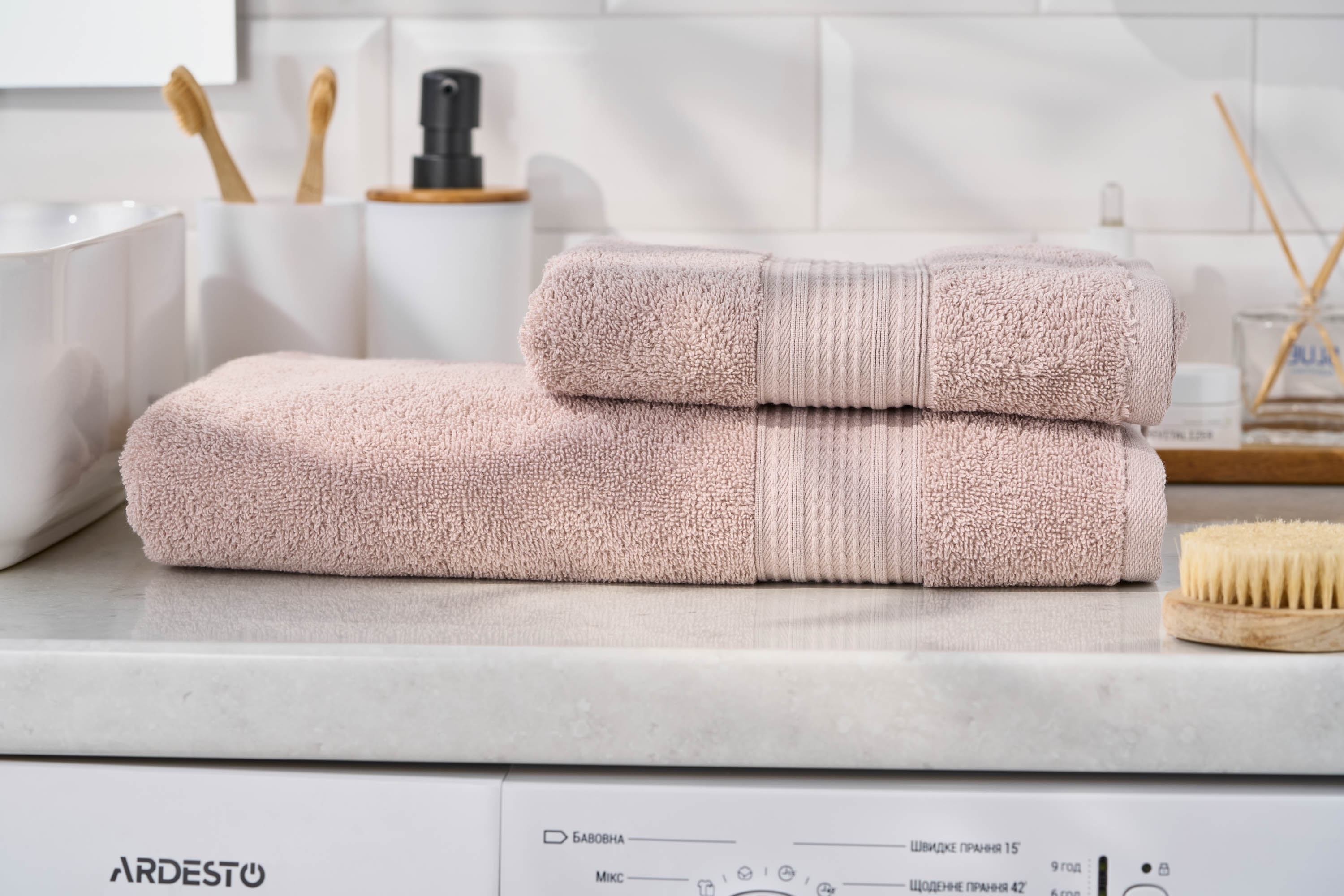 Полотенце махровое ARDESTO SuperSoft 70х140см, бежевый (ART2270NSP) фото 10