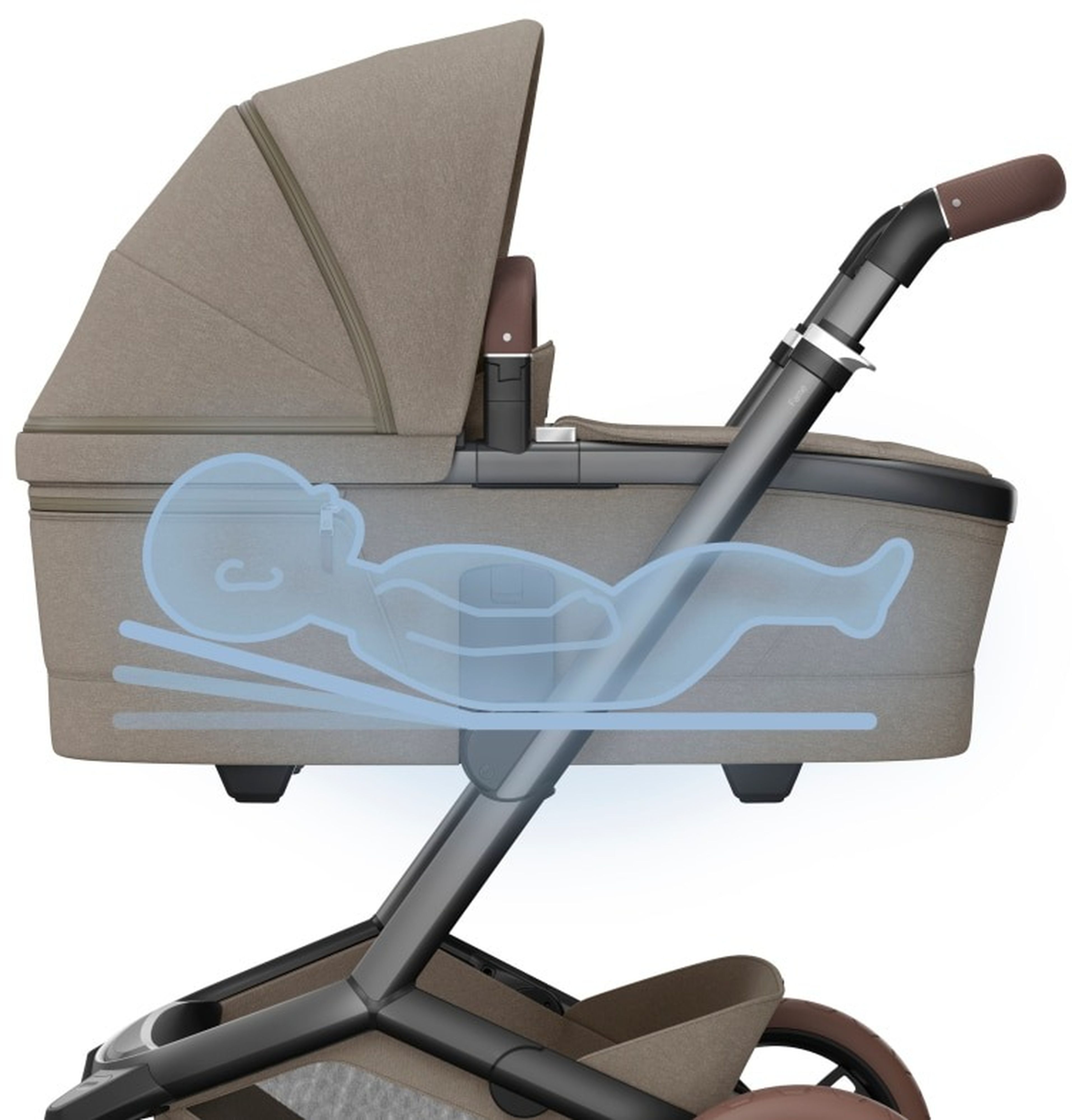 Люлька до коляски Maxi-Cosi Fame Twillic Truffle (1523470110)фото7