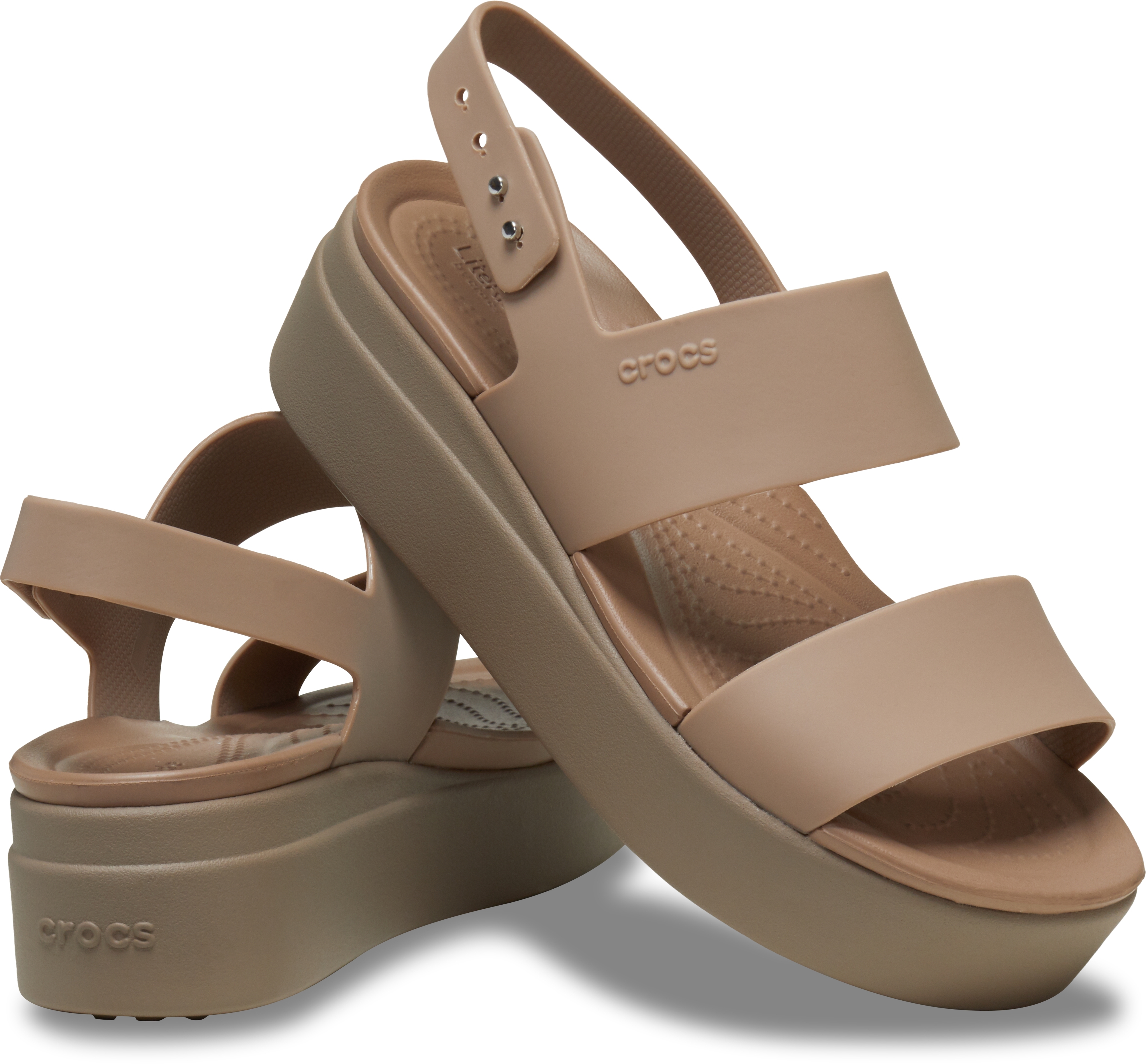 Сандали женские Crocs Brooklyn Low Wedge W 206453-2EL 36-37 (6 US) коричневые фото 