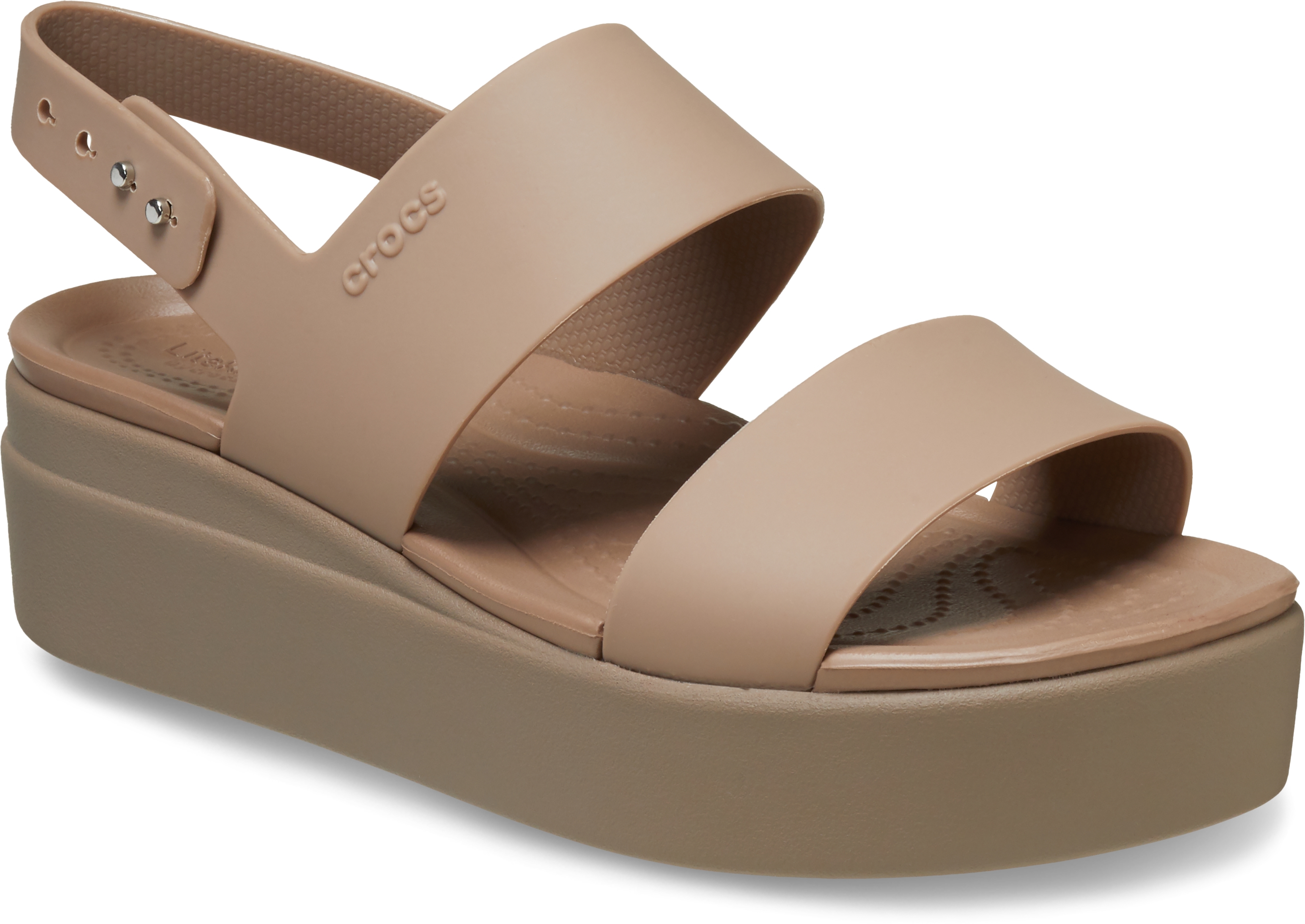 Сандали женские Crocs Brooklyn Low Wedge W 206453-2EL 37-38 (7 US) коричневые фото 
