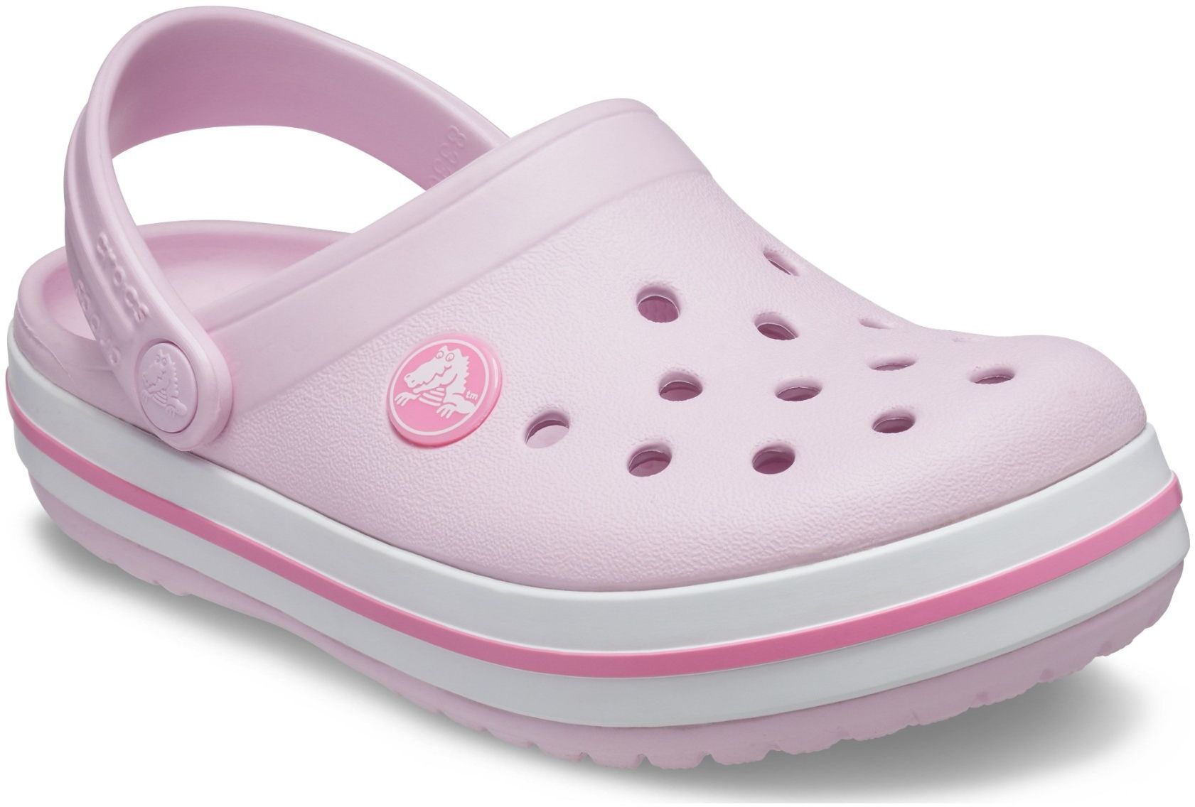 Кроксы для девочек Crocs Crocband Clog T 207005-6GD 27-28 (C10 US) розовые фото 2