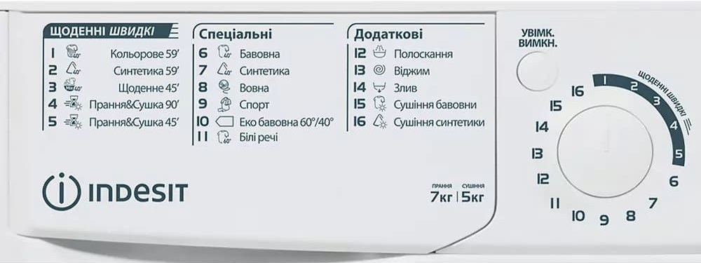 Стирально-сушильная машина Indesit EWDE7528WEU фото 3