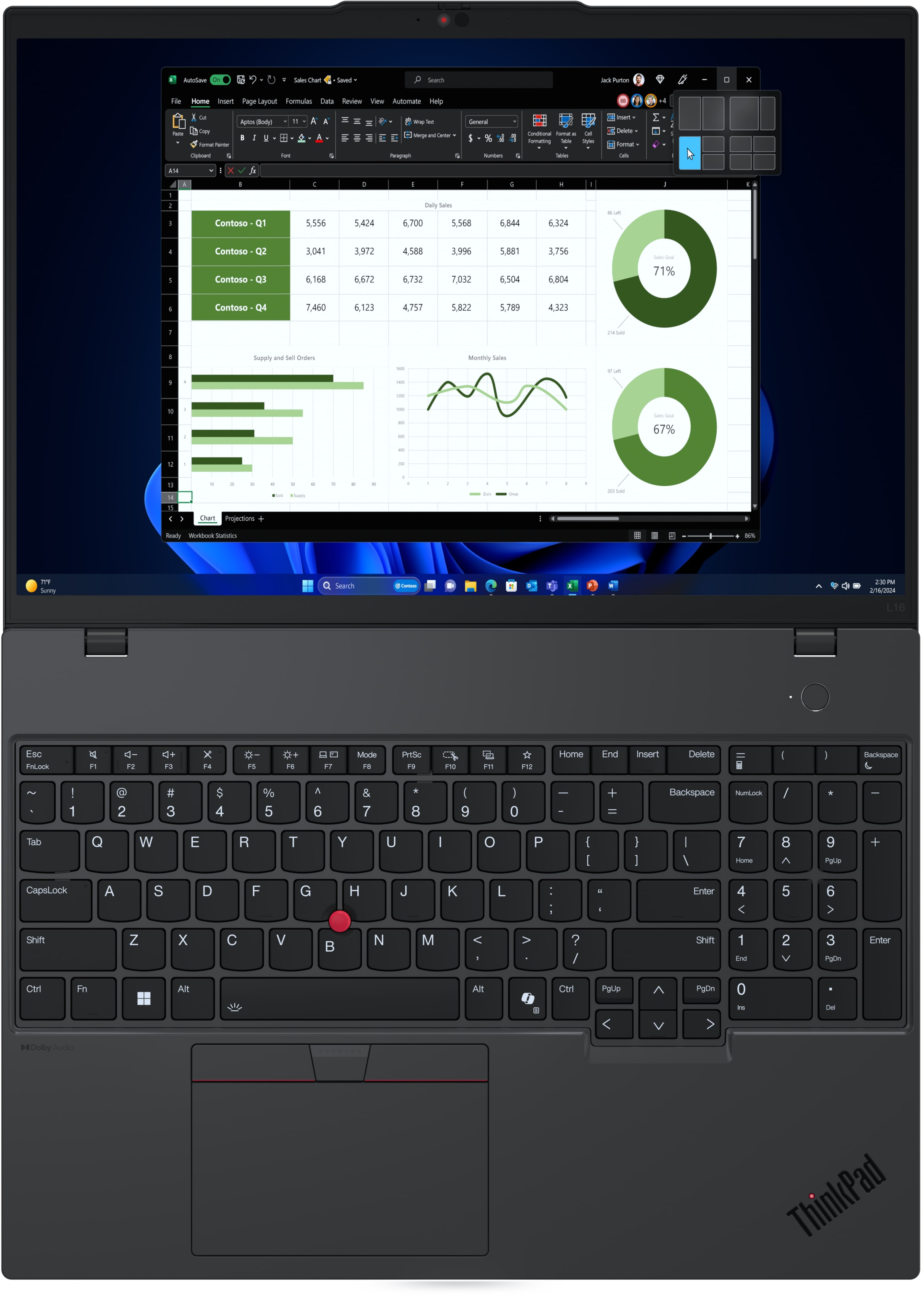 Ноутбук LENOVO ThinkPad L16 (21L4S7UF00)фото8