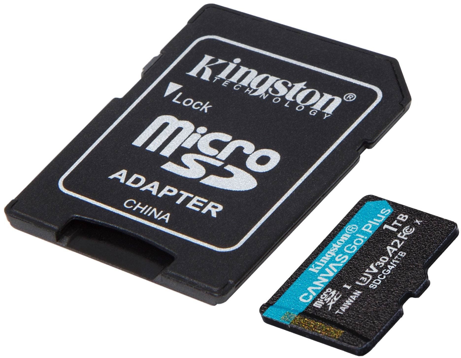 Карта памяти Kingston microSD 1TB C10 UHS-I U3 A2 V30 R200/W160MB/s + SD-адаптер (SDCG4/1TB) фото 