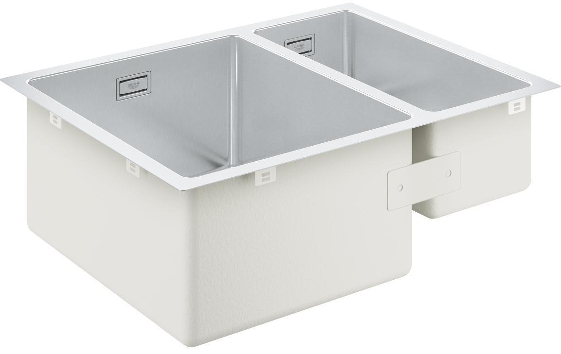 Мойка кухонная Grohe K700U, прямоуг., без крыла, 595х450х200мм, чаша - 2, врезная, нерж. сталь фото 3