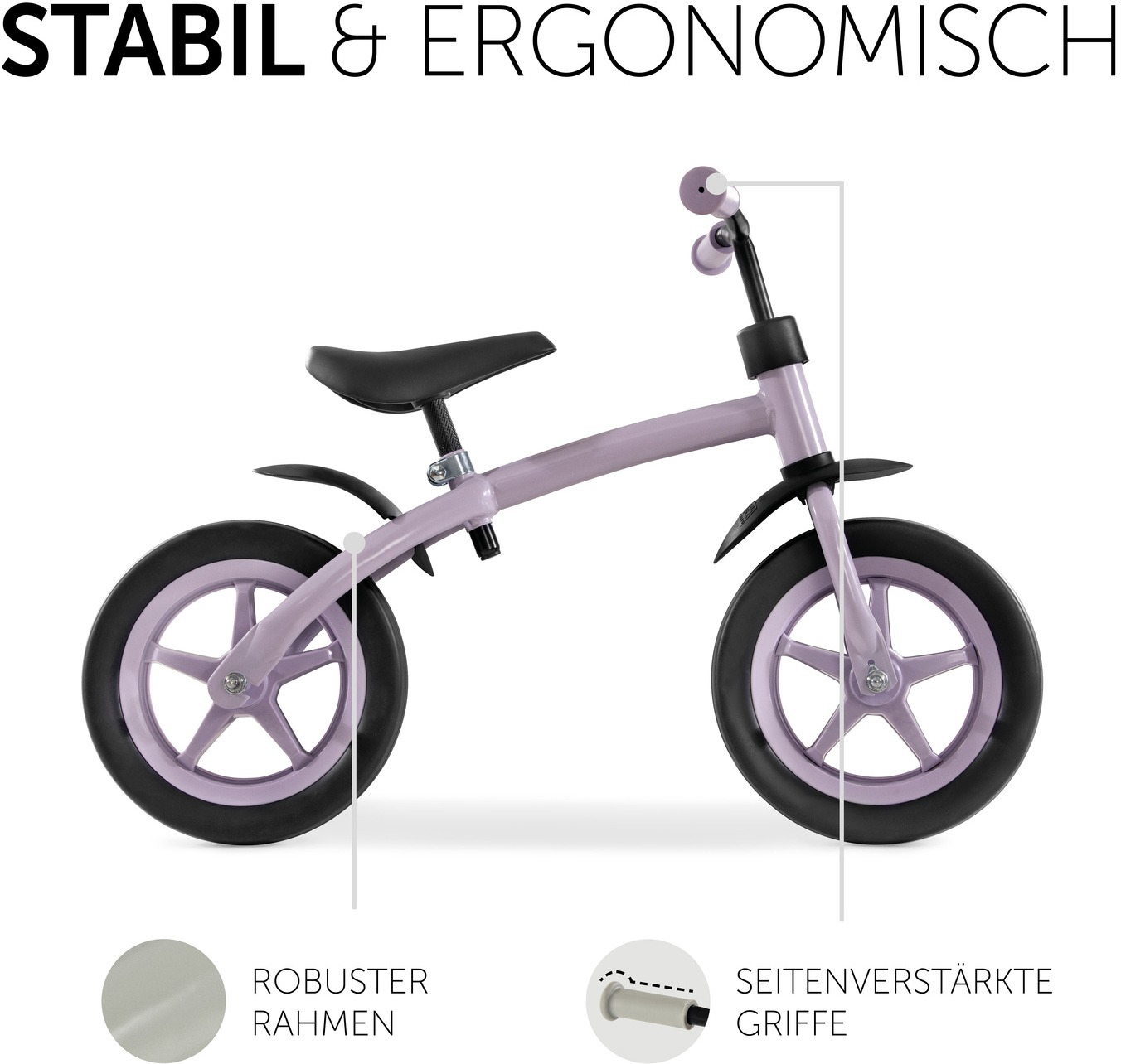 Біговел дитячий Hauck Super Rider 12 Lavender (81409-7)фото4