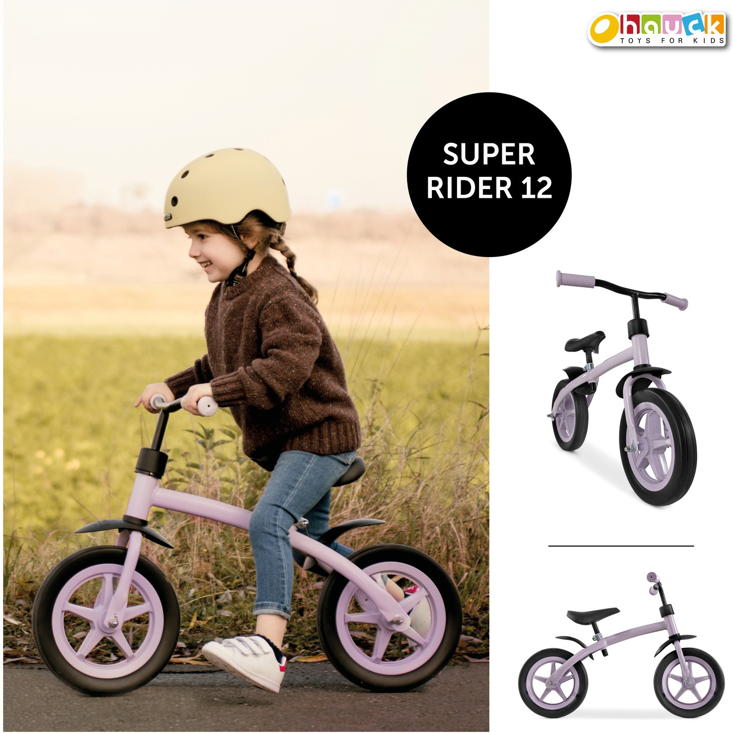 Біговел дитячий Hauck Super Rider 12 Lavender (81409-7)фото9