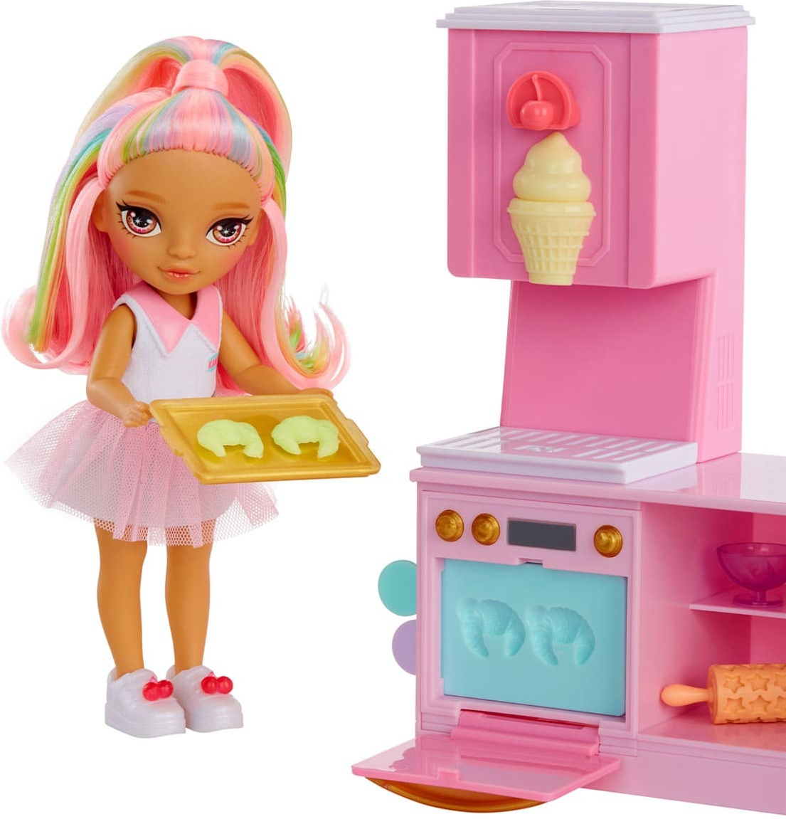 Игровой набор с куклой Rainbow High серии "Littles" Кондитерская Кенди (с акс.) (522058) фото 