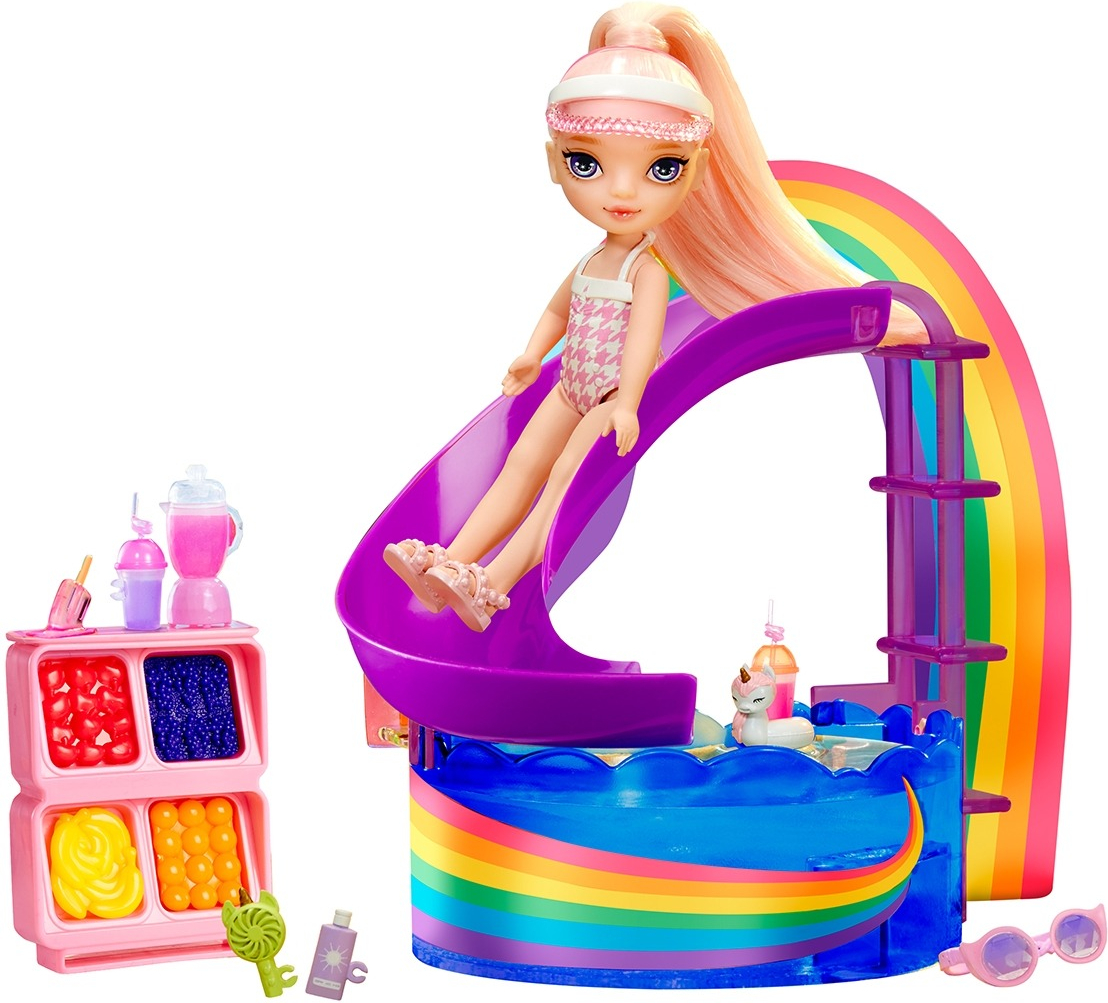 Игровой набор с куклой Rainbow High серии "Littles" Праздник в Басейне (с акс.) (522249) фото 6