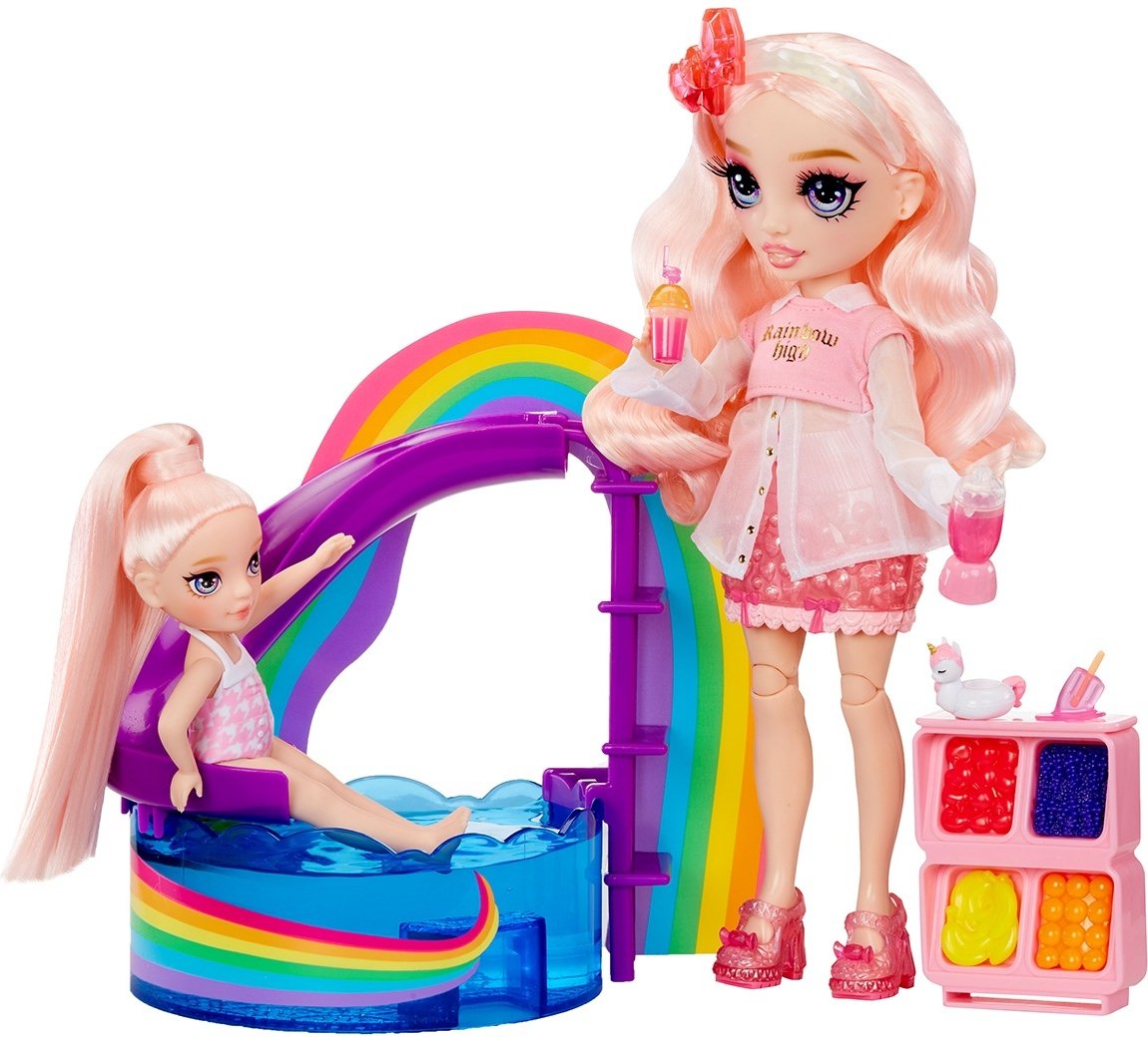 Игровой набор с куклой Rainbow High серии "Littles" Праздник в Басейне (с акс.) (522249) фото 7
