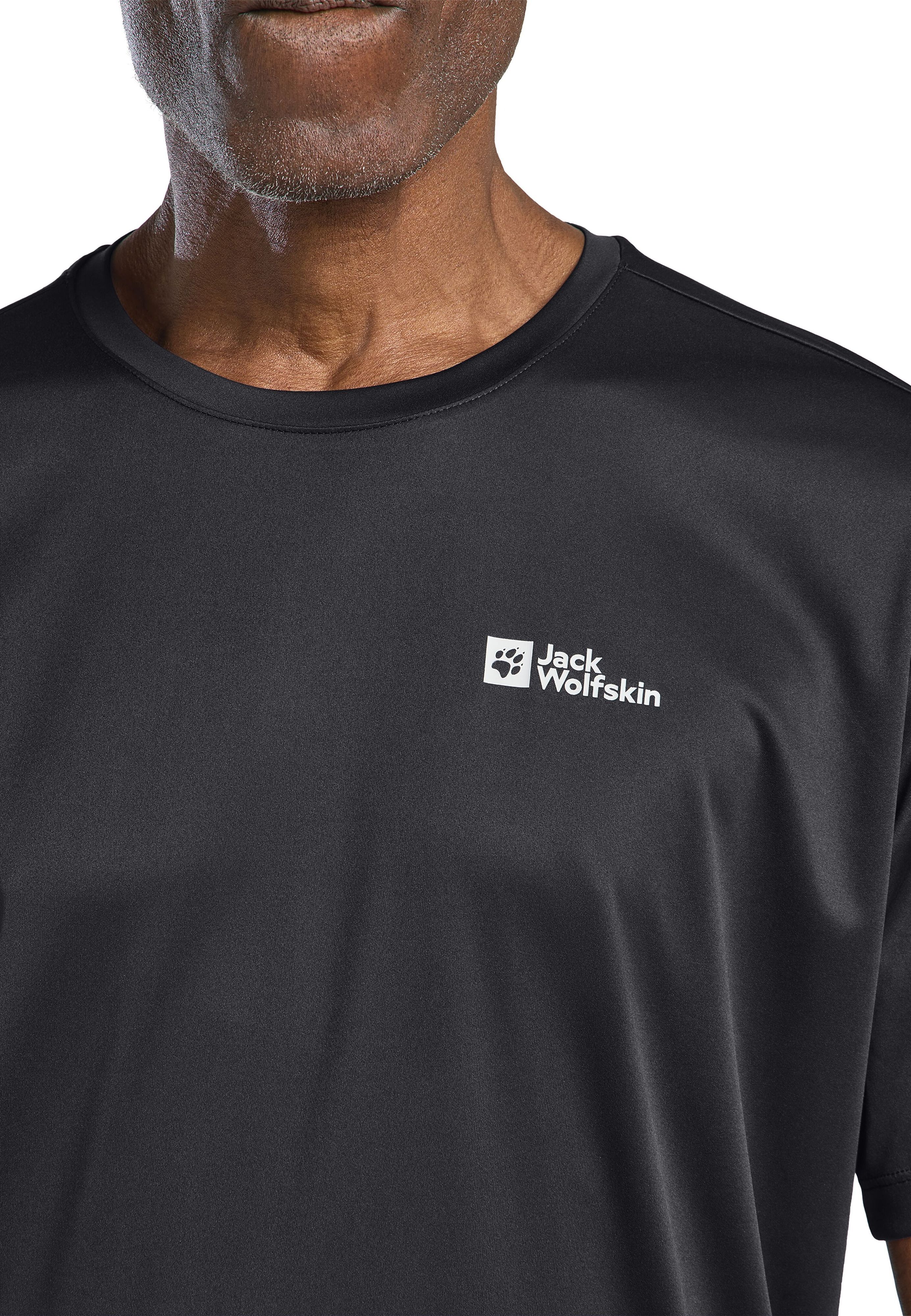 Футболка мужская Jack Wolfskin Tech T M A63293-6350 50-52 L черный фото 6