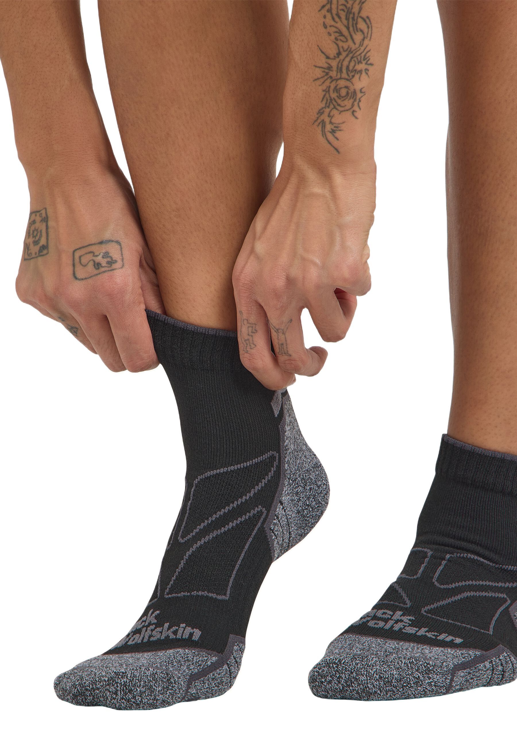 Шкарпетки трекінгові Jack Wolfskin Vojo Light Sock Low C A63867-6000 38-40 чорнийфото6