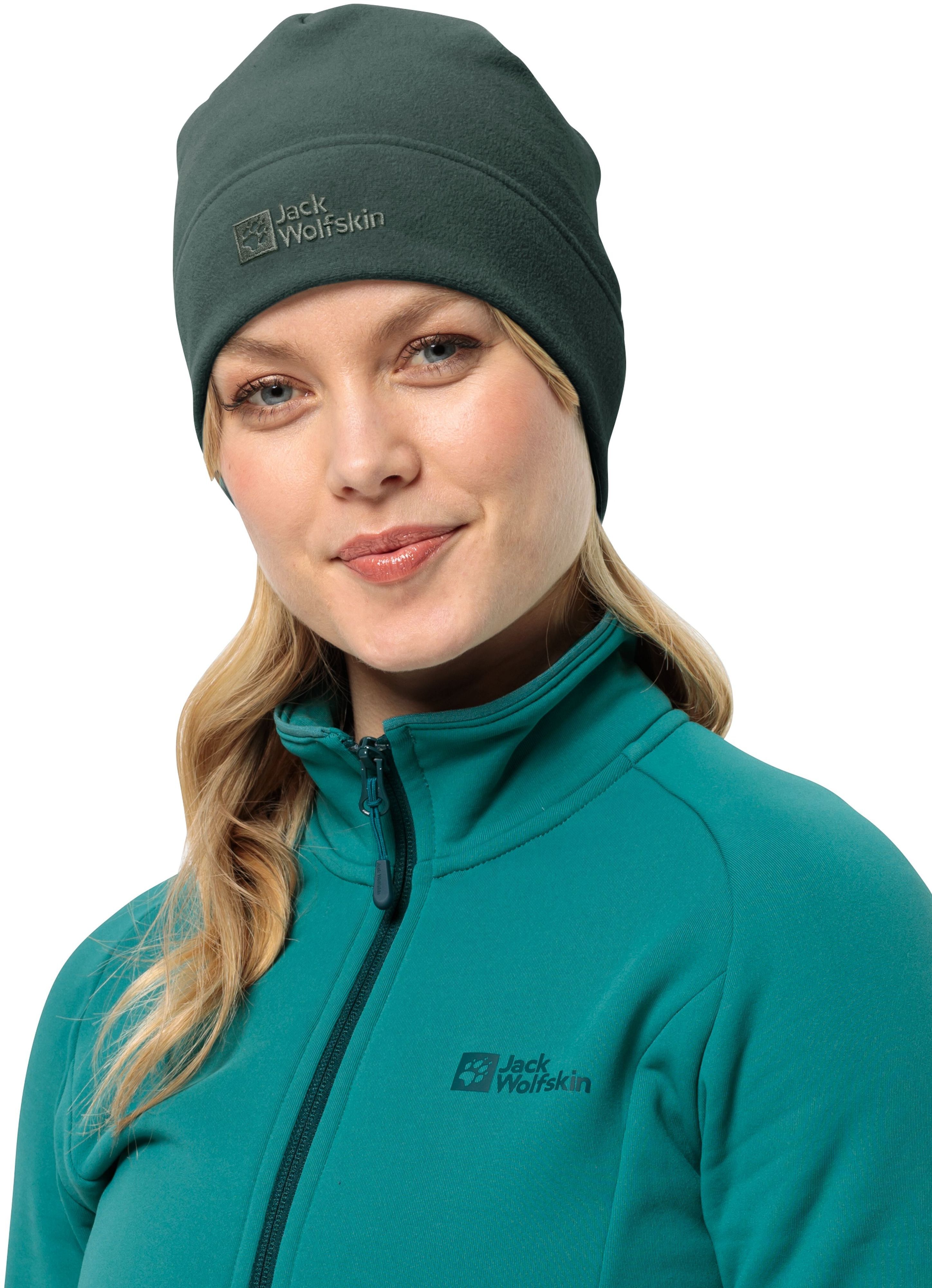 Шапка Jack Wolfskin Real Stuff Beanie 1909852_4161 OS темно-зеленая фото 