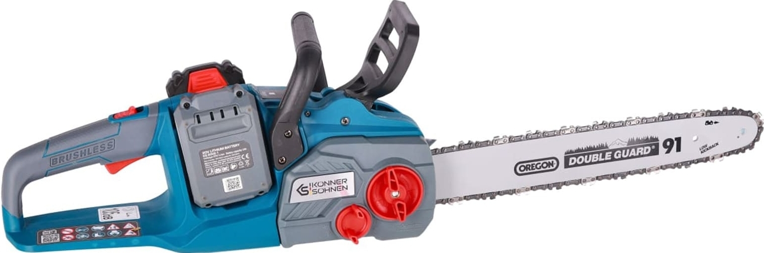 Пила ланцюгова акумуляторна Konner&amp;Sohnen KS CS40V-14 40В(20+20В), АКБ 2х4Аг (KSCS40V-14SET)фото