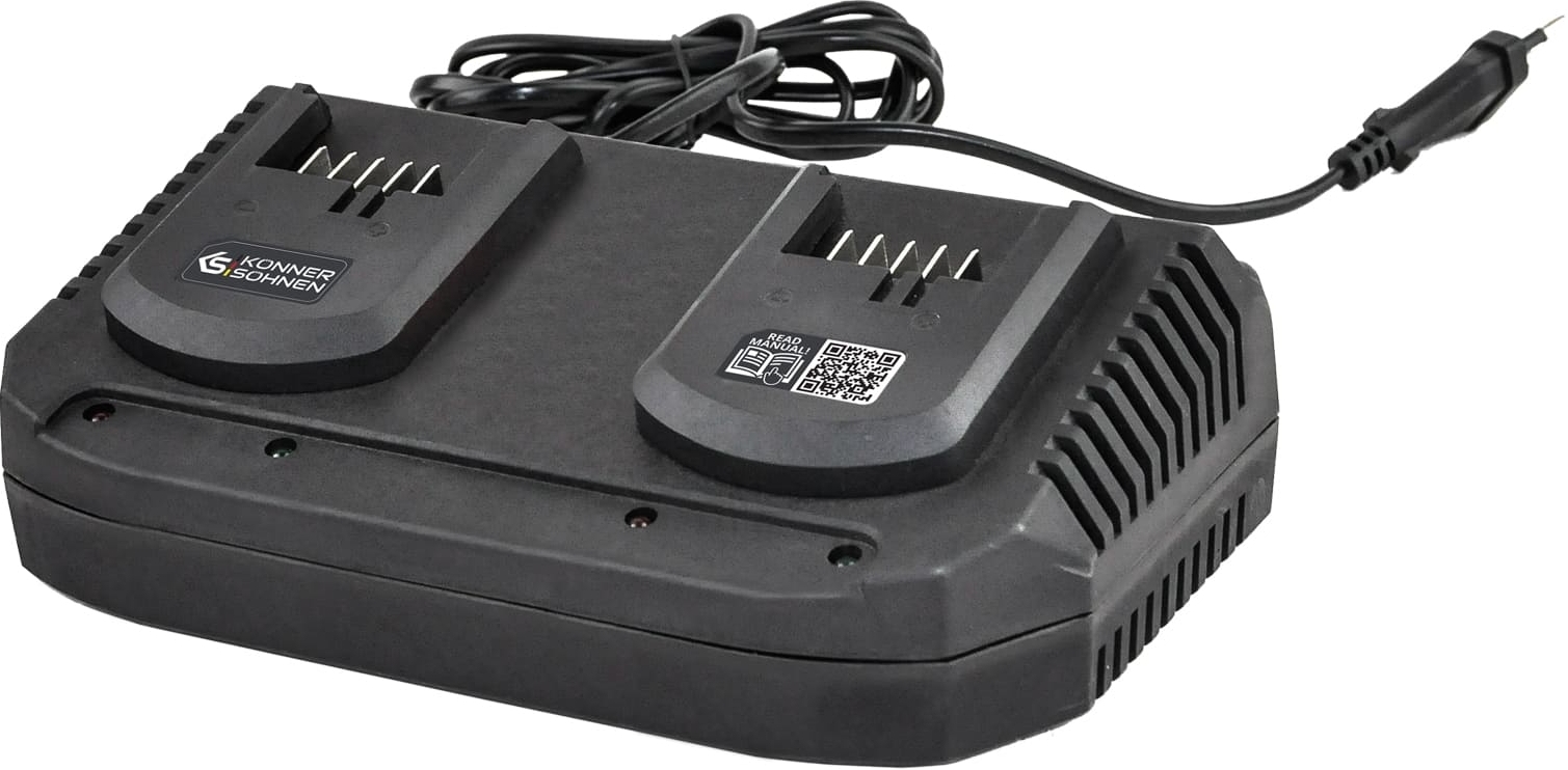 Пила ланцюгова акумуляторна Konner&amp;Sohnen KS CS40V-14 40В(20+20В), АКБ 2х4Аг (KSCS40V-14SET)фото