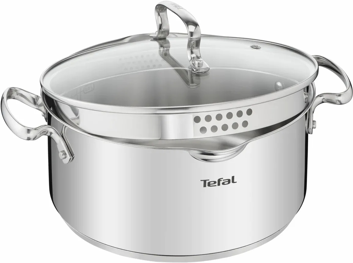 Каструля Tefal DUETTO+, 5л, з кришкою, нержавюча сталь, скло (G7194656)фото3