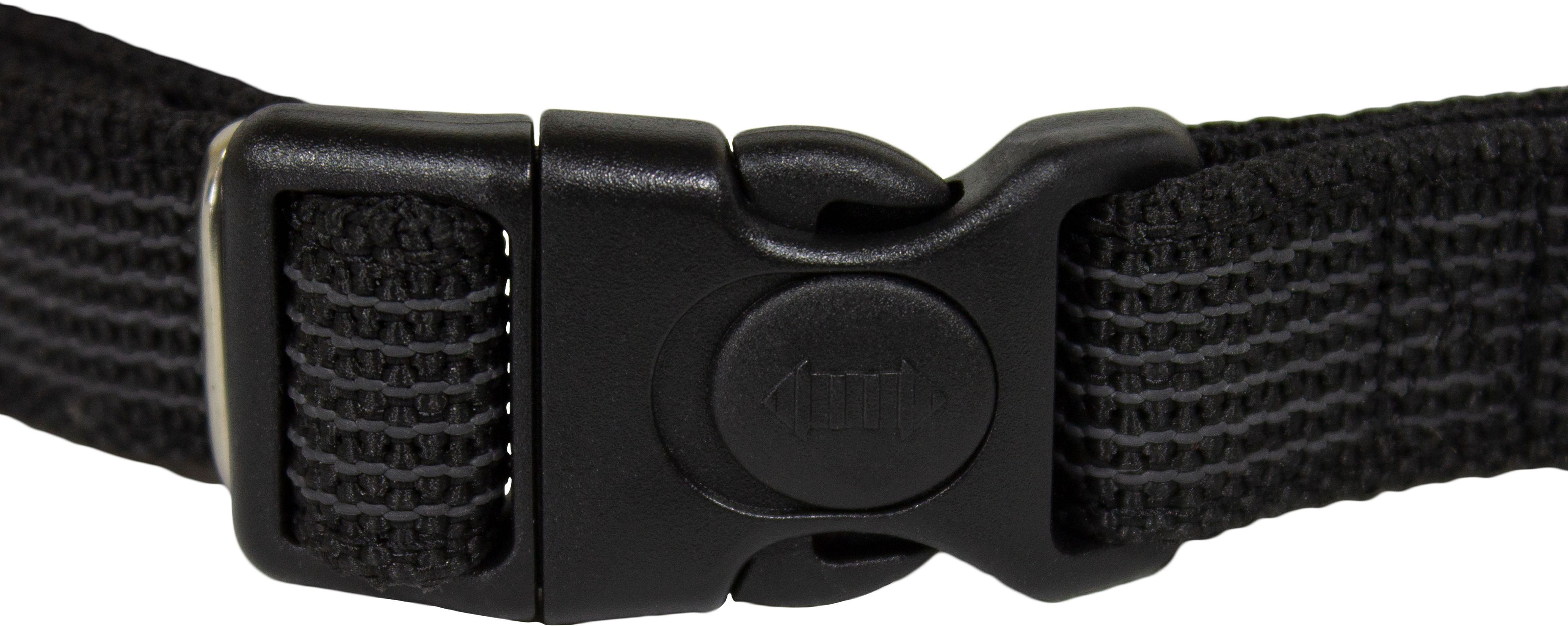 Ошейник для собак Lucky Pet 2*25-35см с прорезиненной лентой подшитый черный фото 3