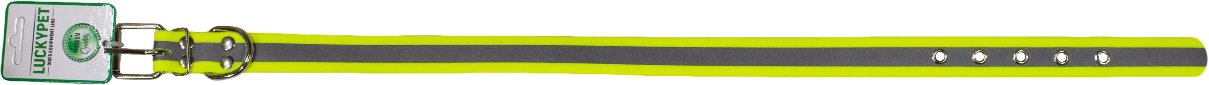 Ошейник для собак Lucky Pet 2,5*36-46см с водонепроницаемой ленты светоотражающий салатовый фото 2