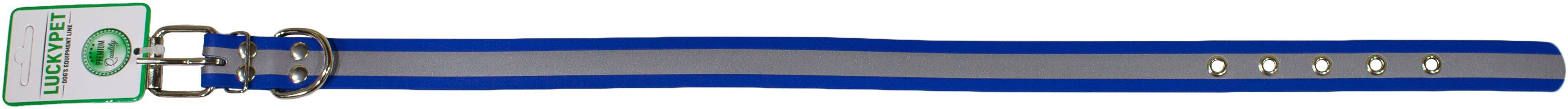Ошейник для собак Lucky Pet 2,5*36-46см с водонепроницаемой ленты светоотражающий синий фото 2