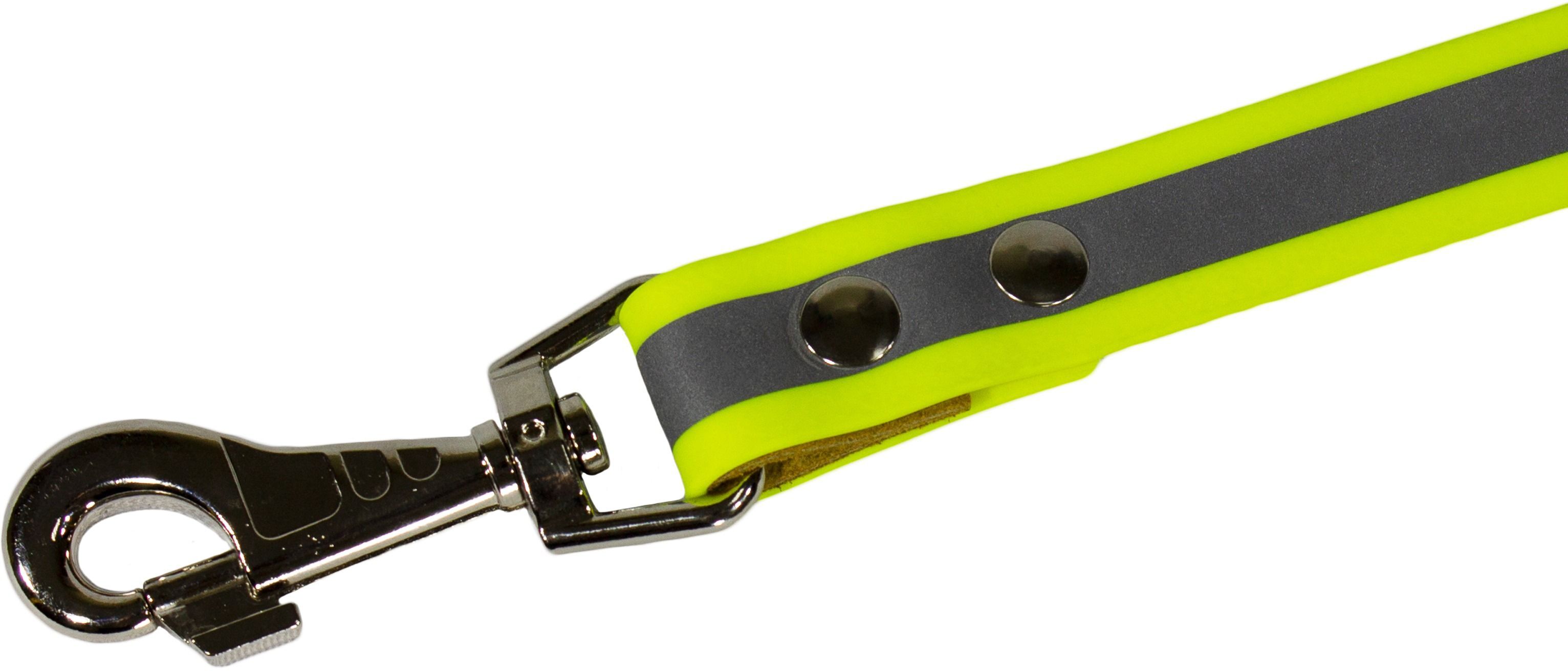 Поводок для собак Lucky Pet *2,5/120см с водонепроницаемой ленты светоотражающий лаймовый фото 2