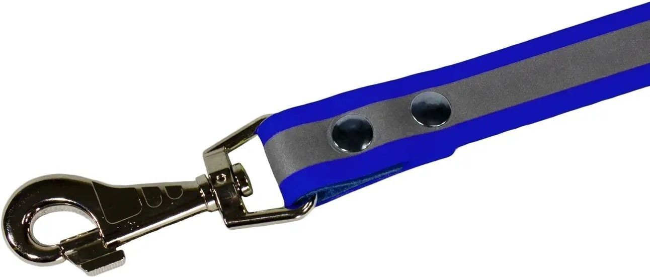 Повідець для собак Lucky Pet *2,5/120см з водонепроникною стрічкою світловідбиваючий синійфото