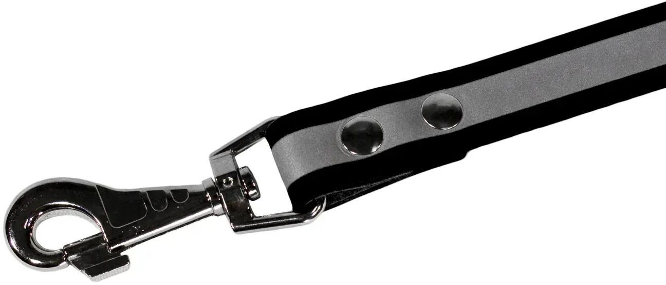 Поводок для собак Lucky Pet *2,5/120см с водонепроницаемой лентысветоотражающий черный фото 2