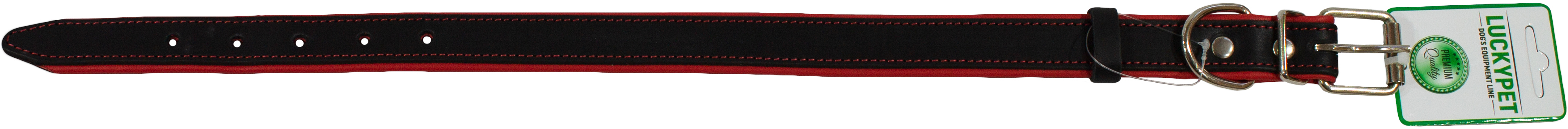 Нашийник для собак Lucky Pet 2,5*36-46см шкіряний подвійний чорнийфото2