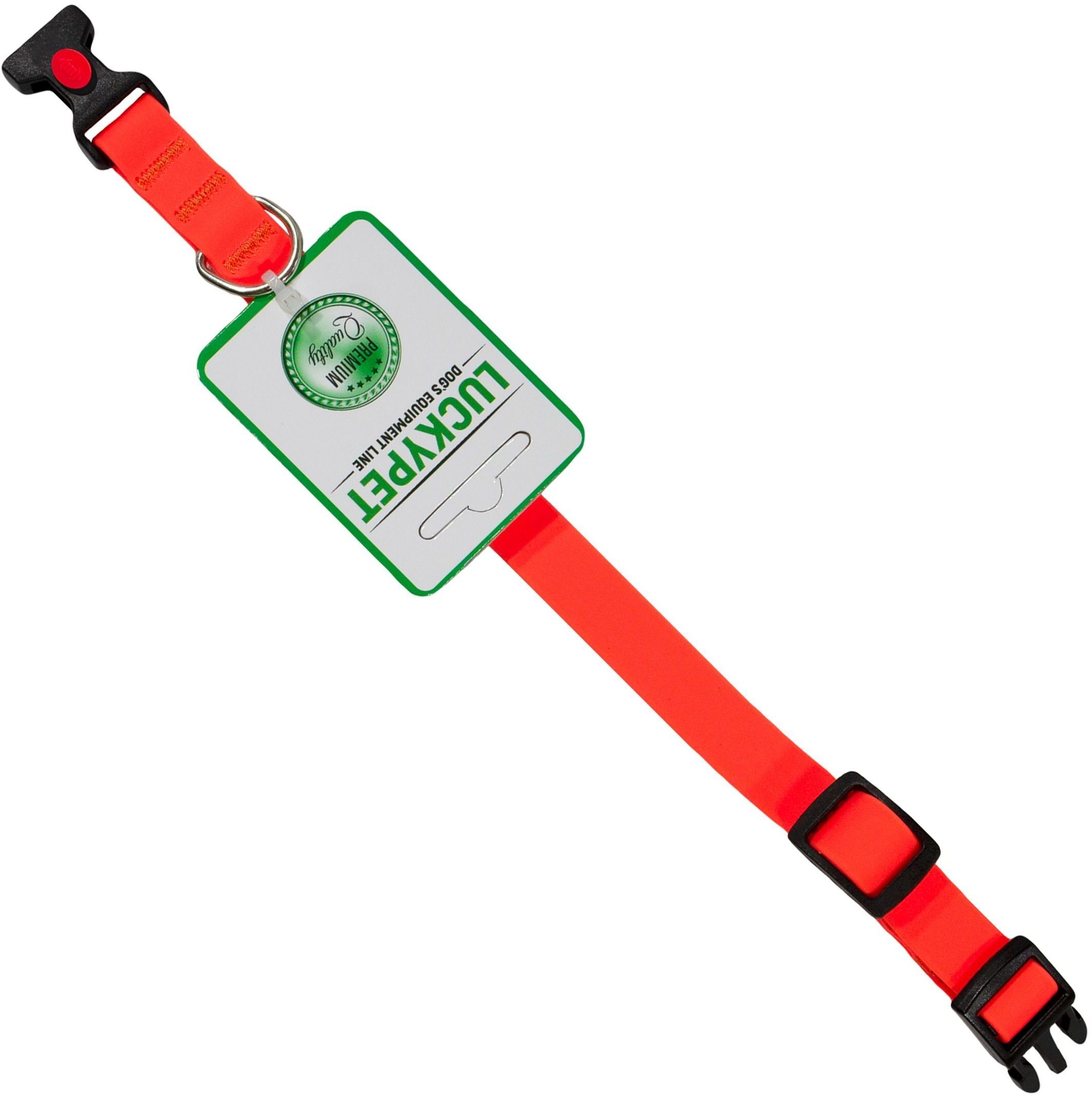 Ошейник для собак Lucky Pet 2,5*25-35см с водонепроницаемой ленты оранжевый фото 2