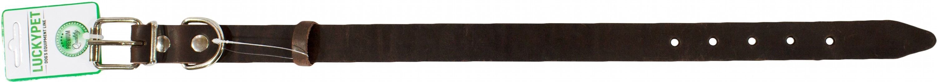 Ошейник для собак Lucky Pet 2,5*36-46см кожаный коричневый фото 2