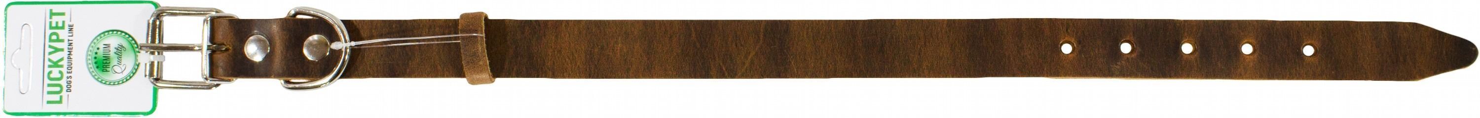 Нашийник для собак Lucky Pet 2,5*36-46см шкіряний коричневийфото2