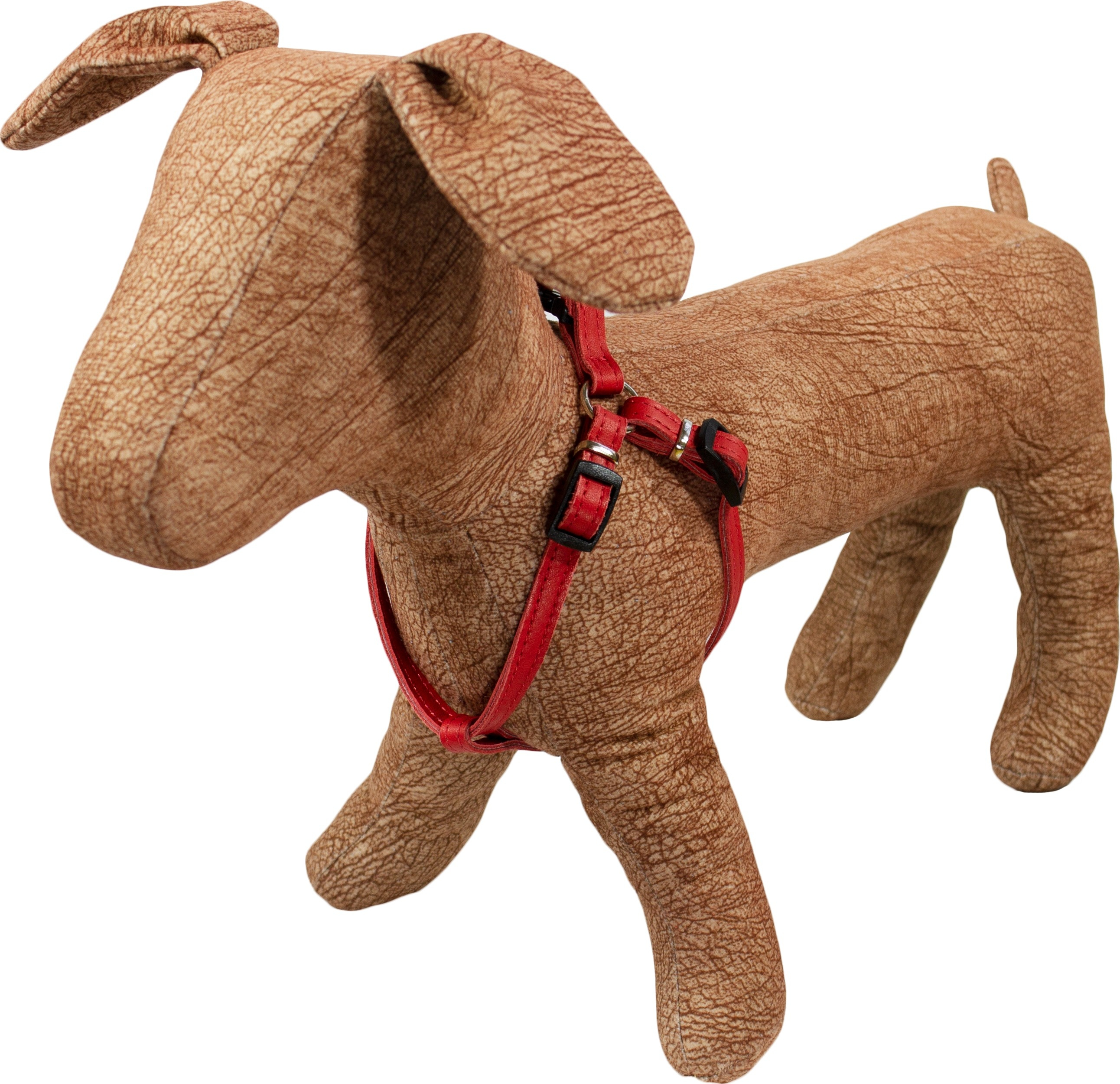 Нагрудник для собак Lucky Pet шкіряний подвійний 1.0/23-30см червонийфото