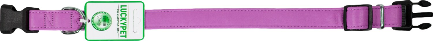 Нашийник для собак Lucky Pet 2*30-40см шкіряний подвійний фіолетовийфото