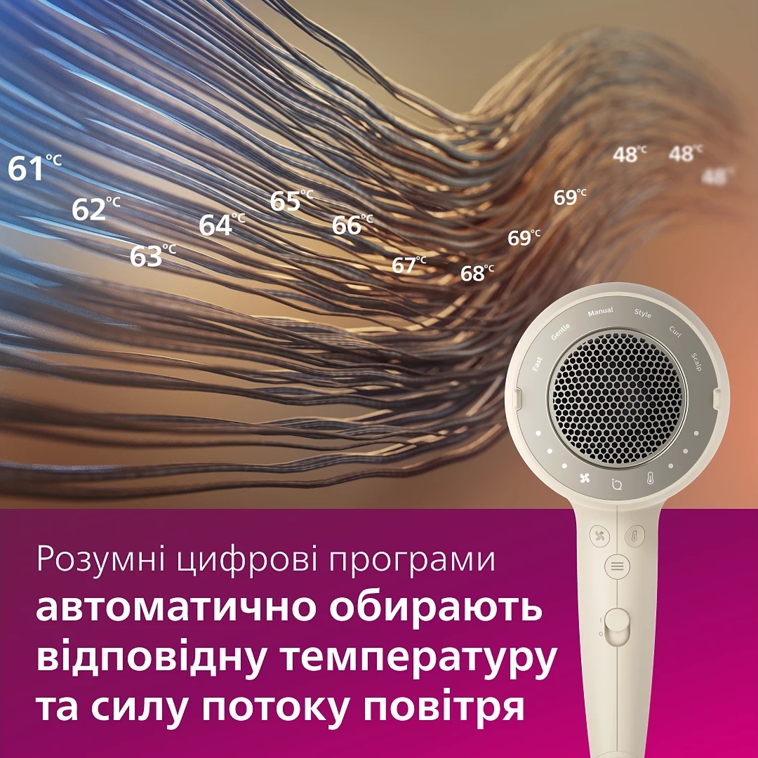 Фен + Автостайлер Philips SenseIQ BHD829/00+BHB887/00 фото 
