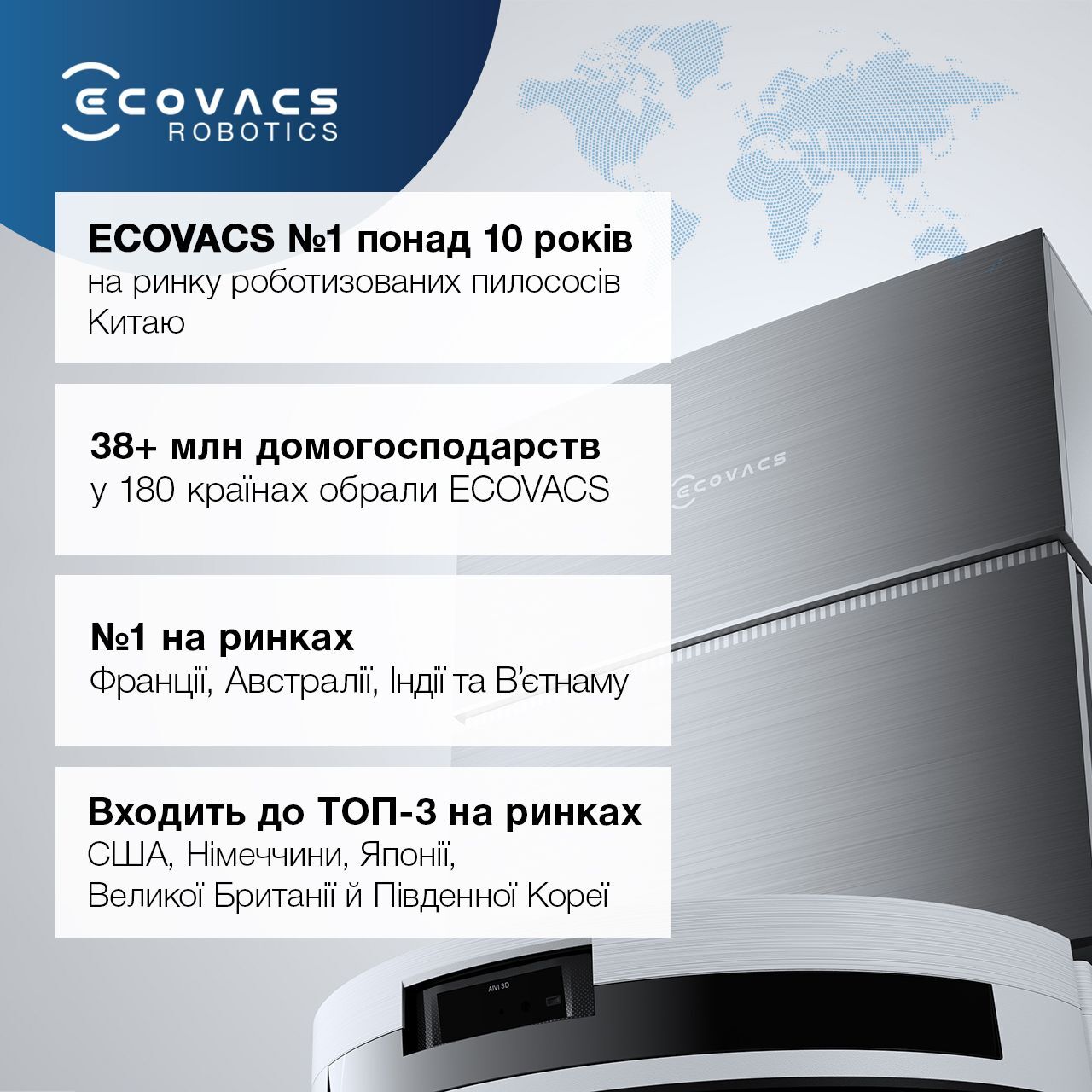 Робот-пылесос Ecovacs DEEBOT N20E PRO PLUS DKX55 WH фото 7