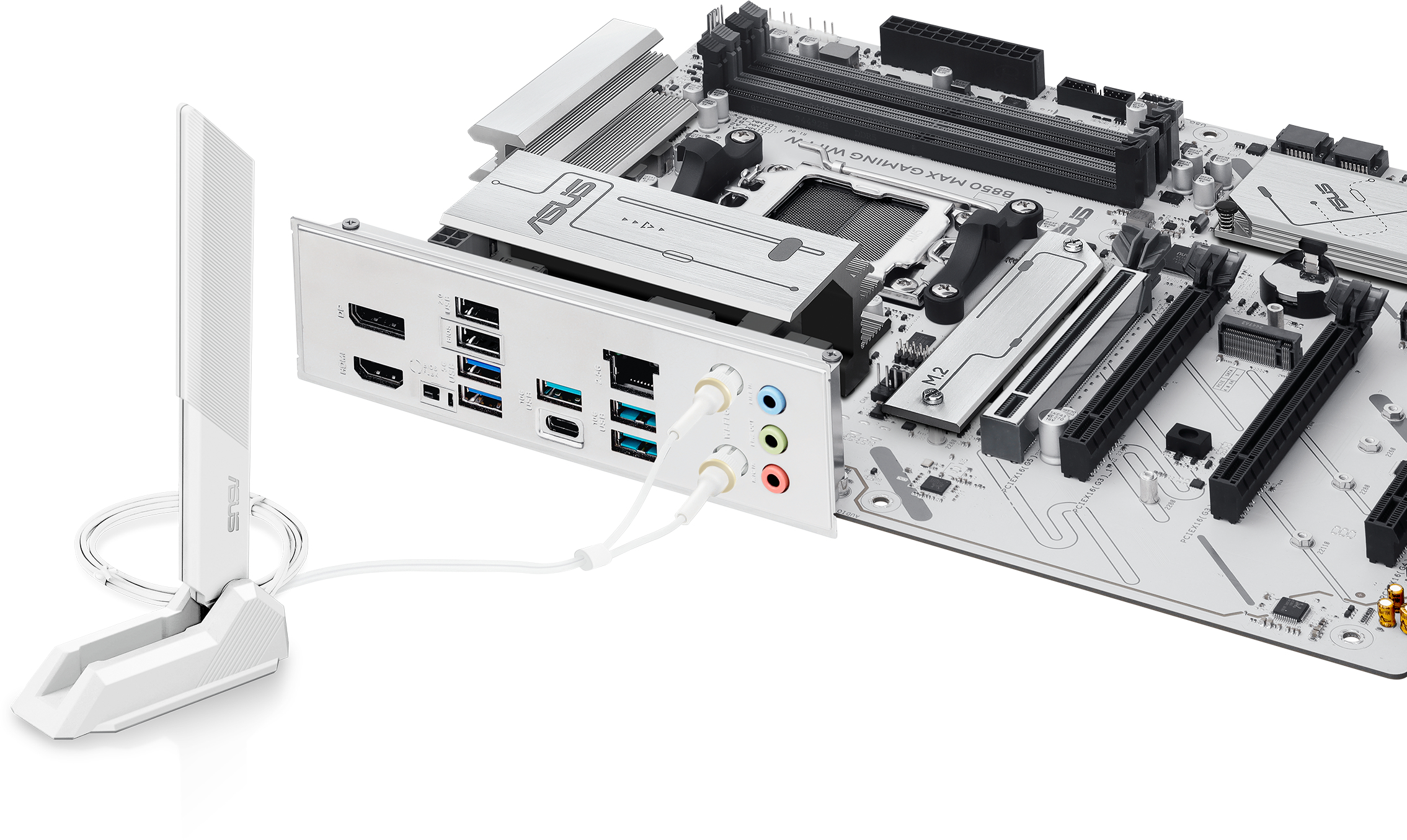 Материнcька плата ASUS B850 MAX GAMING WIFI W (90MB1M10-M0EAY0)фото