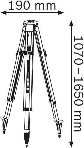 Штатив Bosch BT170HD для оптических нивелиров, 5/8", 107-165см (0.601.091.B00) фото