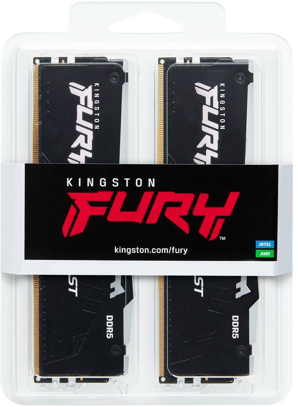 Пам'ять для ПК Kingston DDR5 16GB KIT (8GBx2) 5600 FURY Beast RGB EXPO (KF556C36BBEAK2-16)фото
