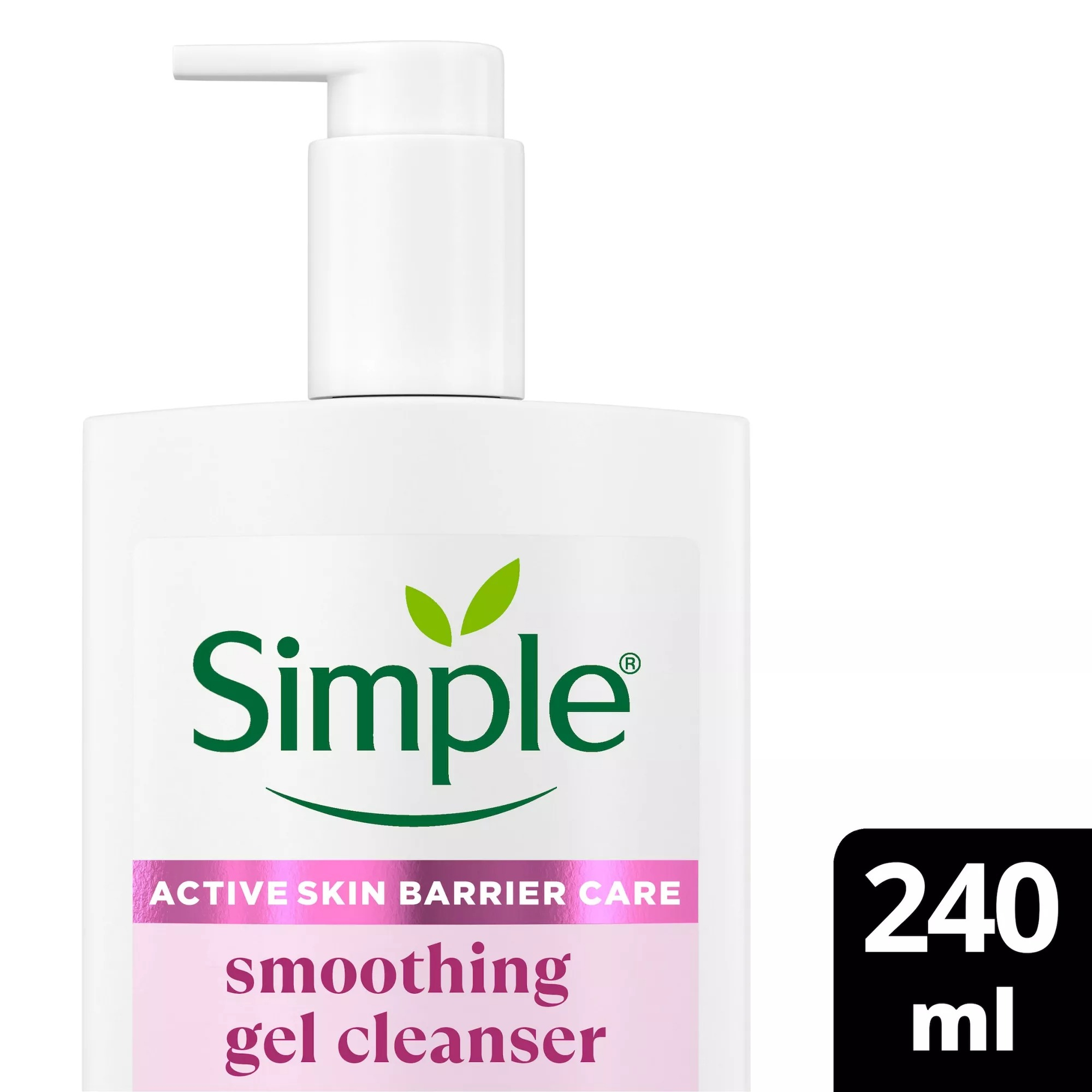 Крем для вмивання Simple Activ Skin Smoothing Gel Cleanser з гіалуроновою та молочною кислотами 240 млфото2