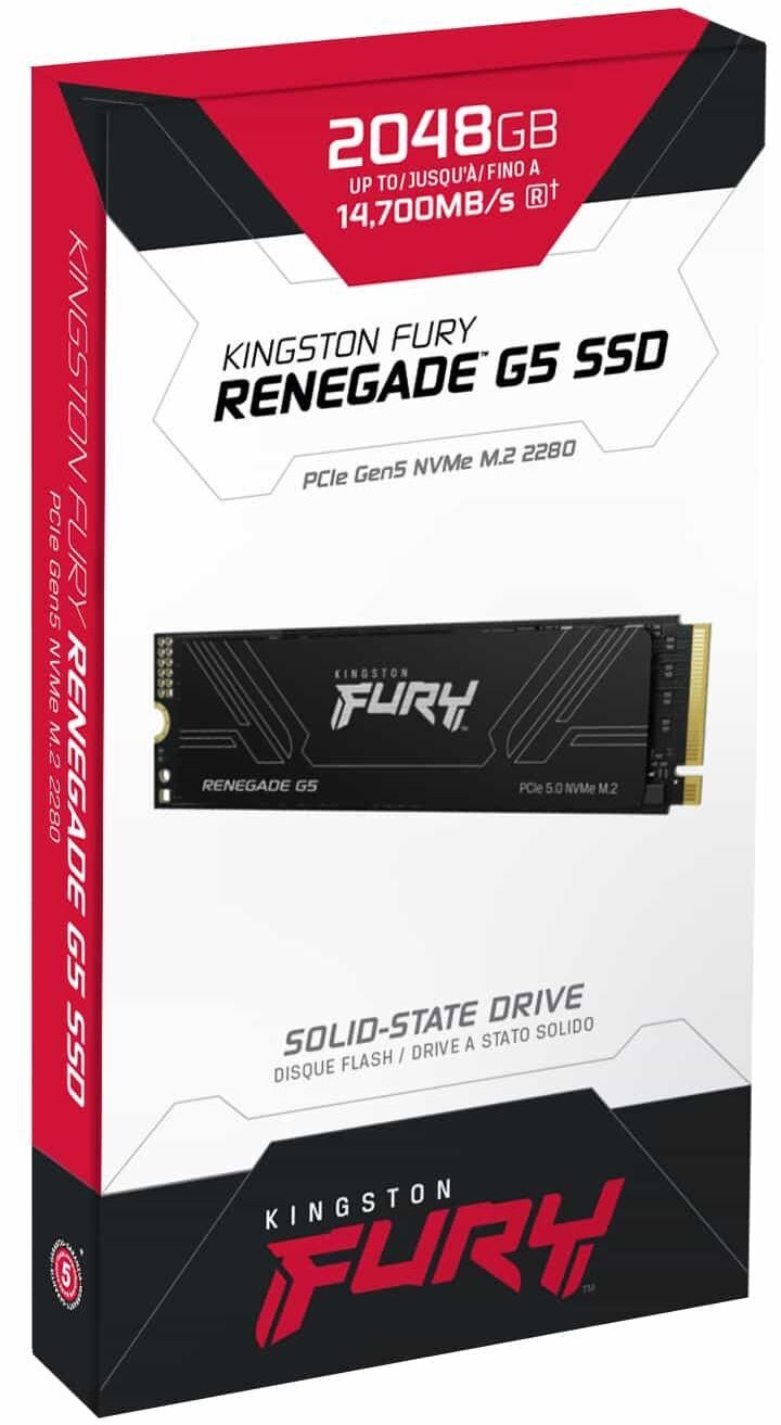 SSD накопичувач Kingston M.2 2TB PCIe 5.0 FURY Renegade (SFYR2S/2T0)фото