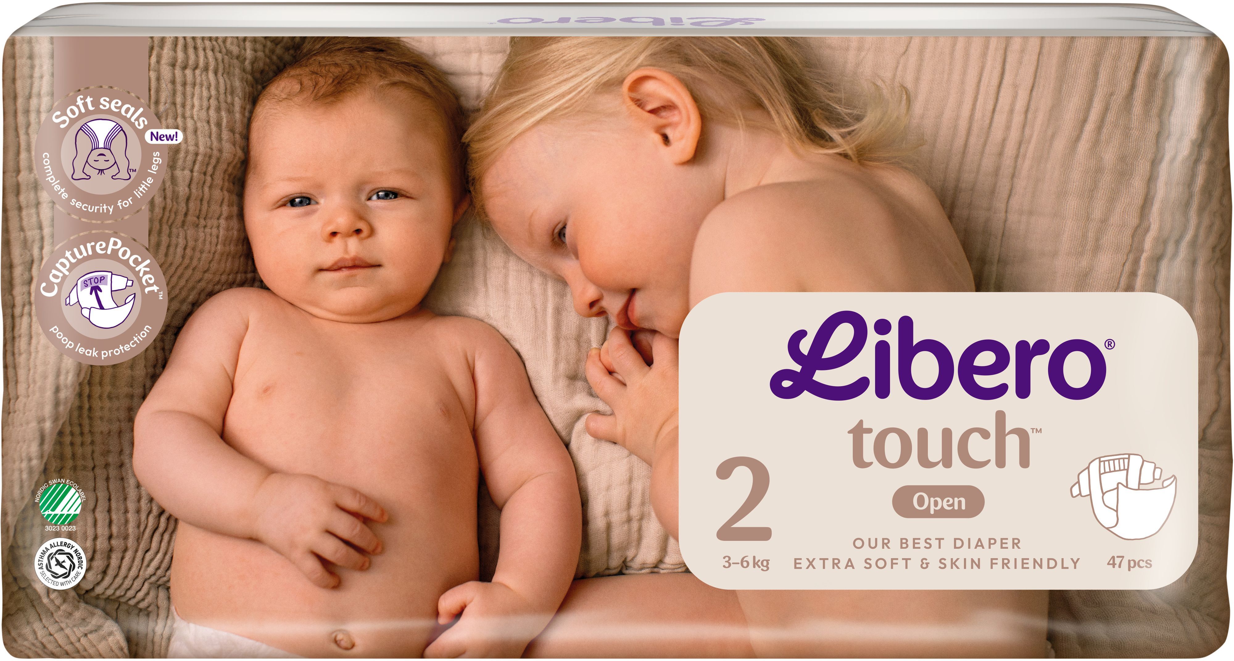 Підгузки Libero Touch Розмір 2 3-6 кг 47 штфото2