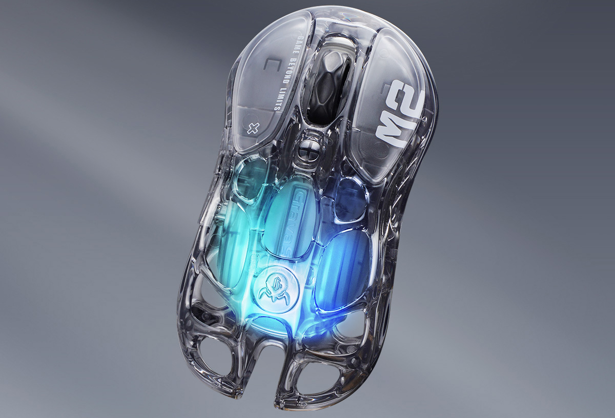 Ігрова миша GravaStar Mercury M2 WL, Black-Transparent (GRAVASTARM2_XTAL_BLK)фото7