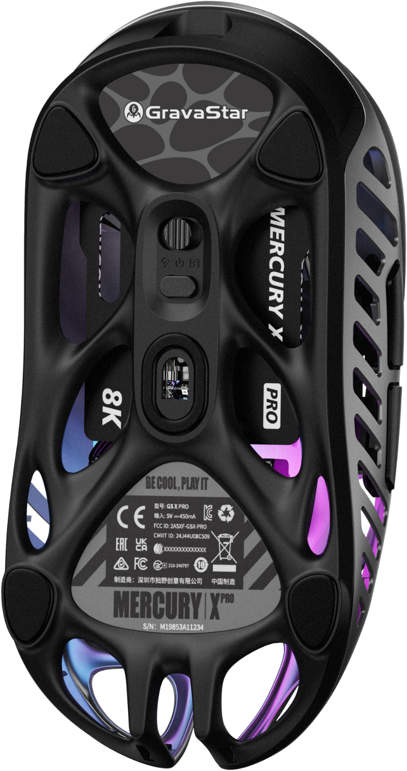 Ігрова миша GravaStar Mercury X Pro 8K WL, Gray (GSXPRO_GRY)фото6